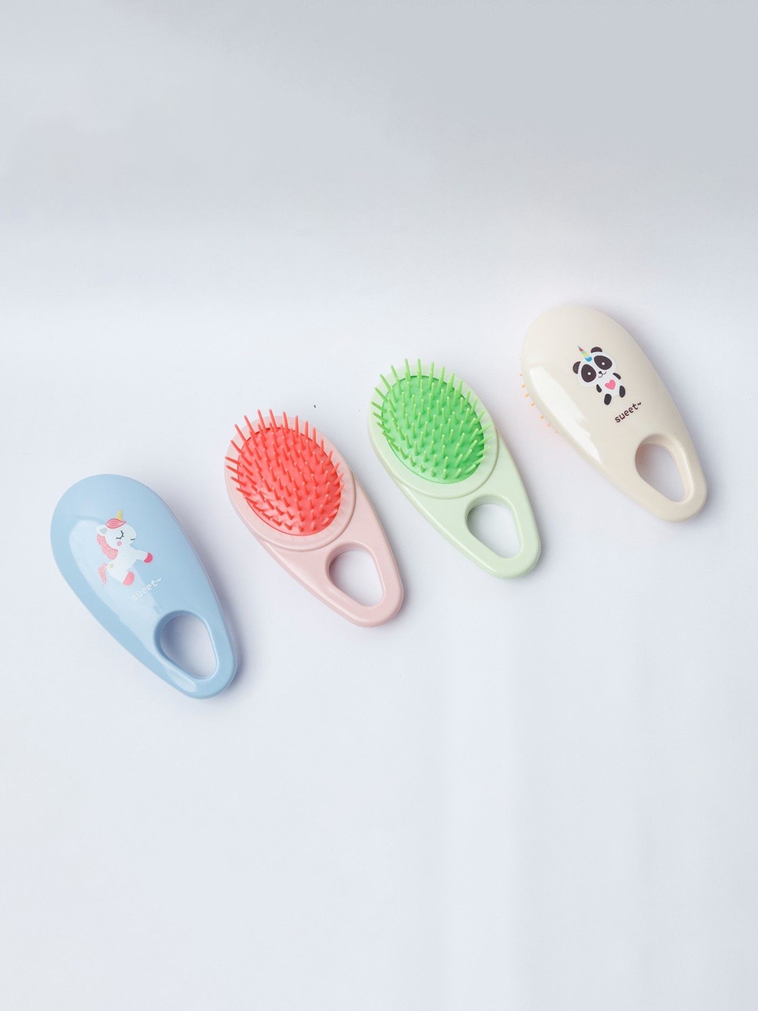 

Beutifly Kids Round Small Pocket Hair Brush For Detangling Hair, Green