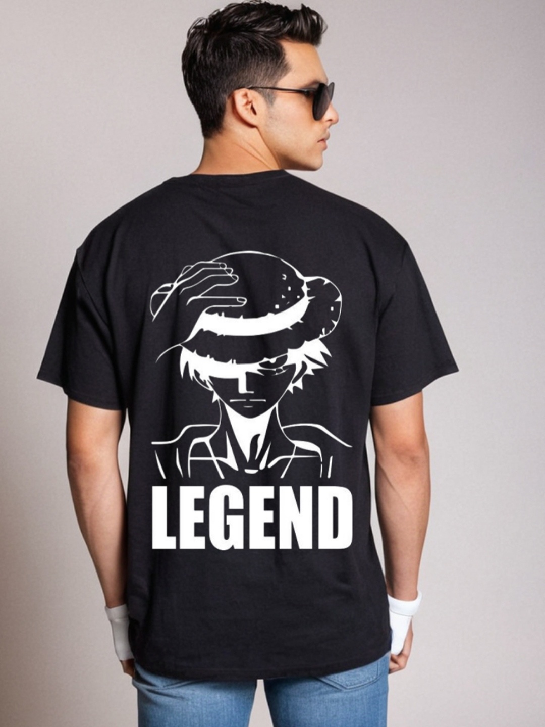 

Be Crazy Men Graphic Printed Round Neck Cotton T-shirt, Black
