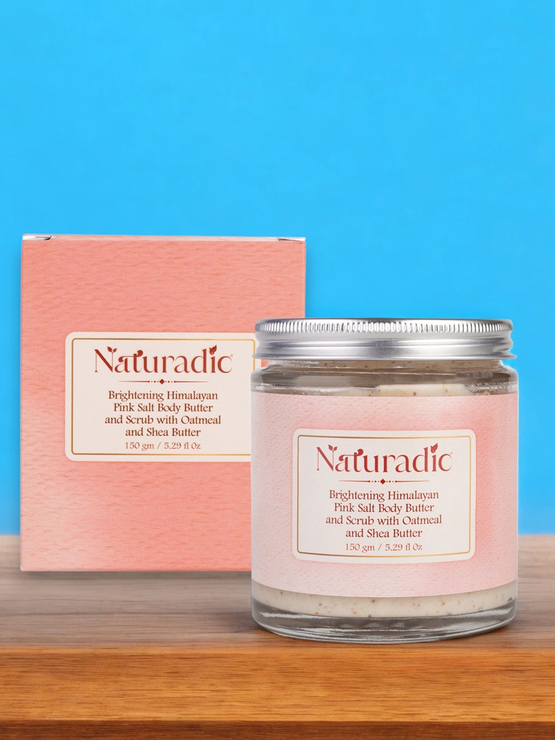 

Naturadic Oatmeal & Shea Butter Brightening Body Butter Scrub - 150 g, Beige