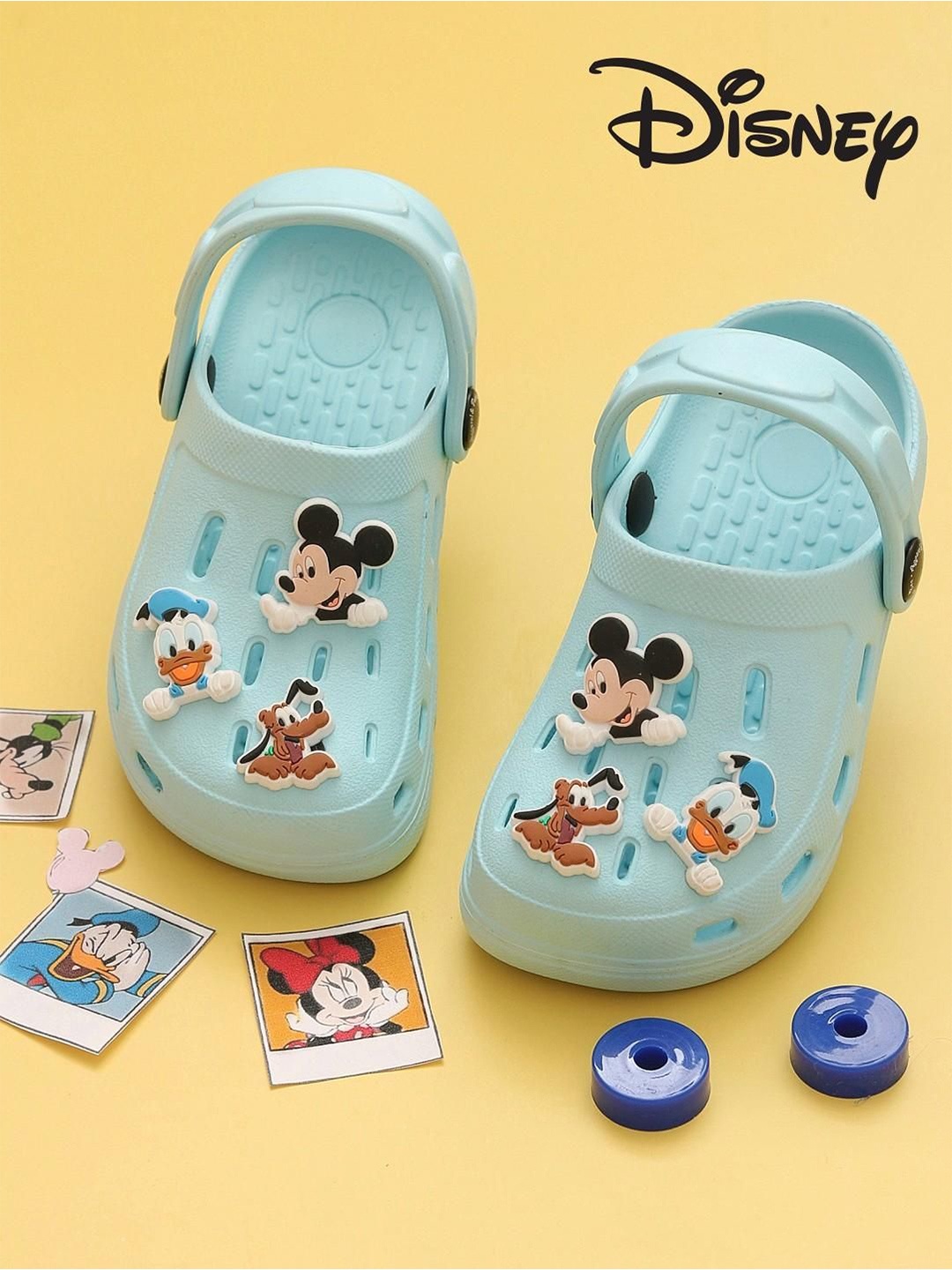 

Yellow Bee Boys Disney Cartoon Charms Clogs, Blue