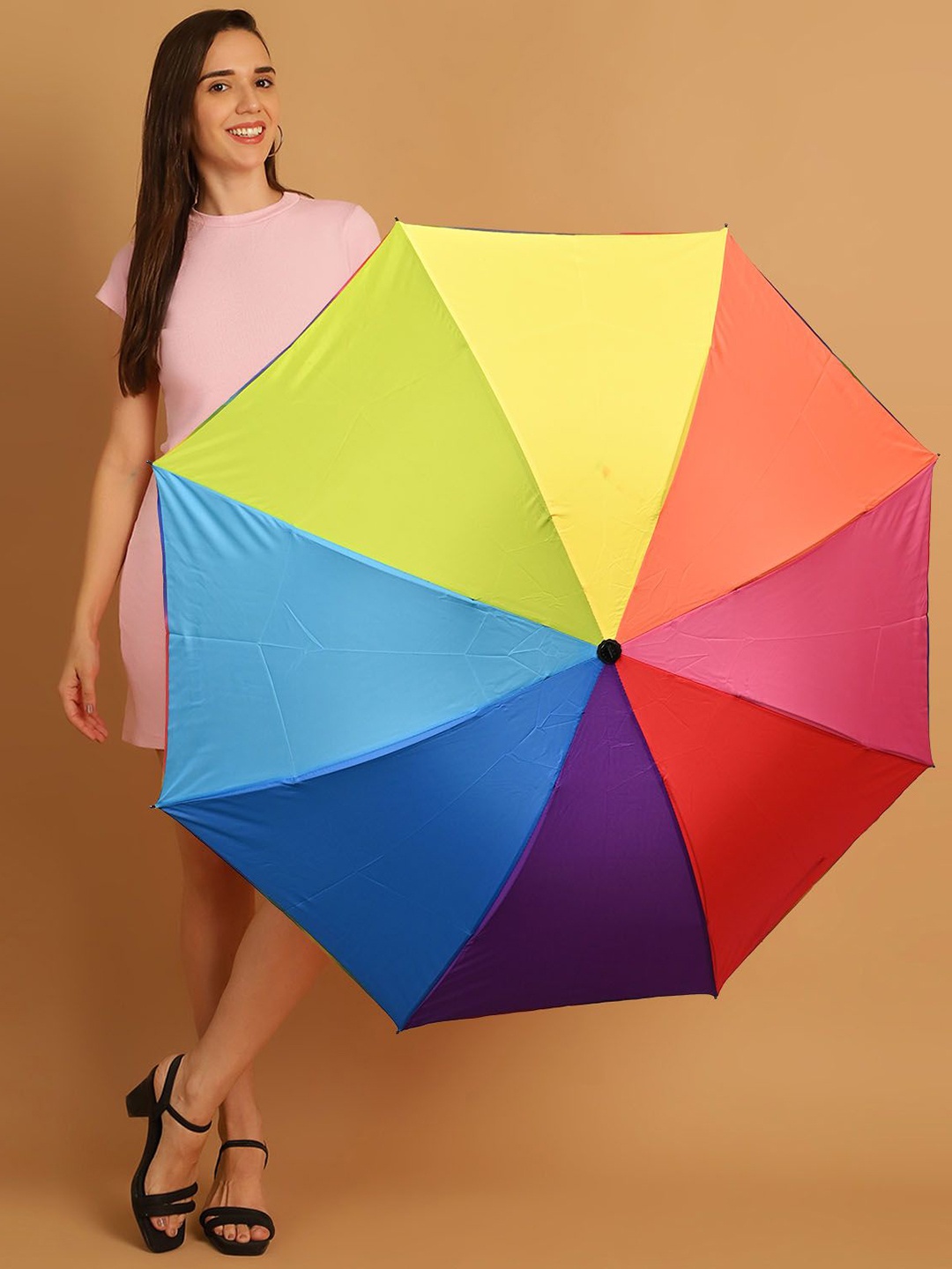 

LOOM LEGACY Manual 3 Fold Self Design Umbrellas, Orange