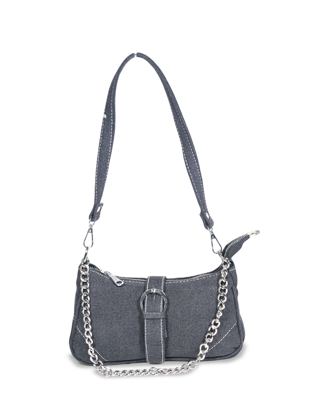 

Donicy Textured Oversized Structured Shoulder Bag, Grey