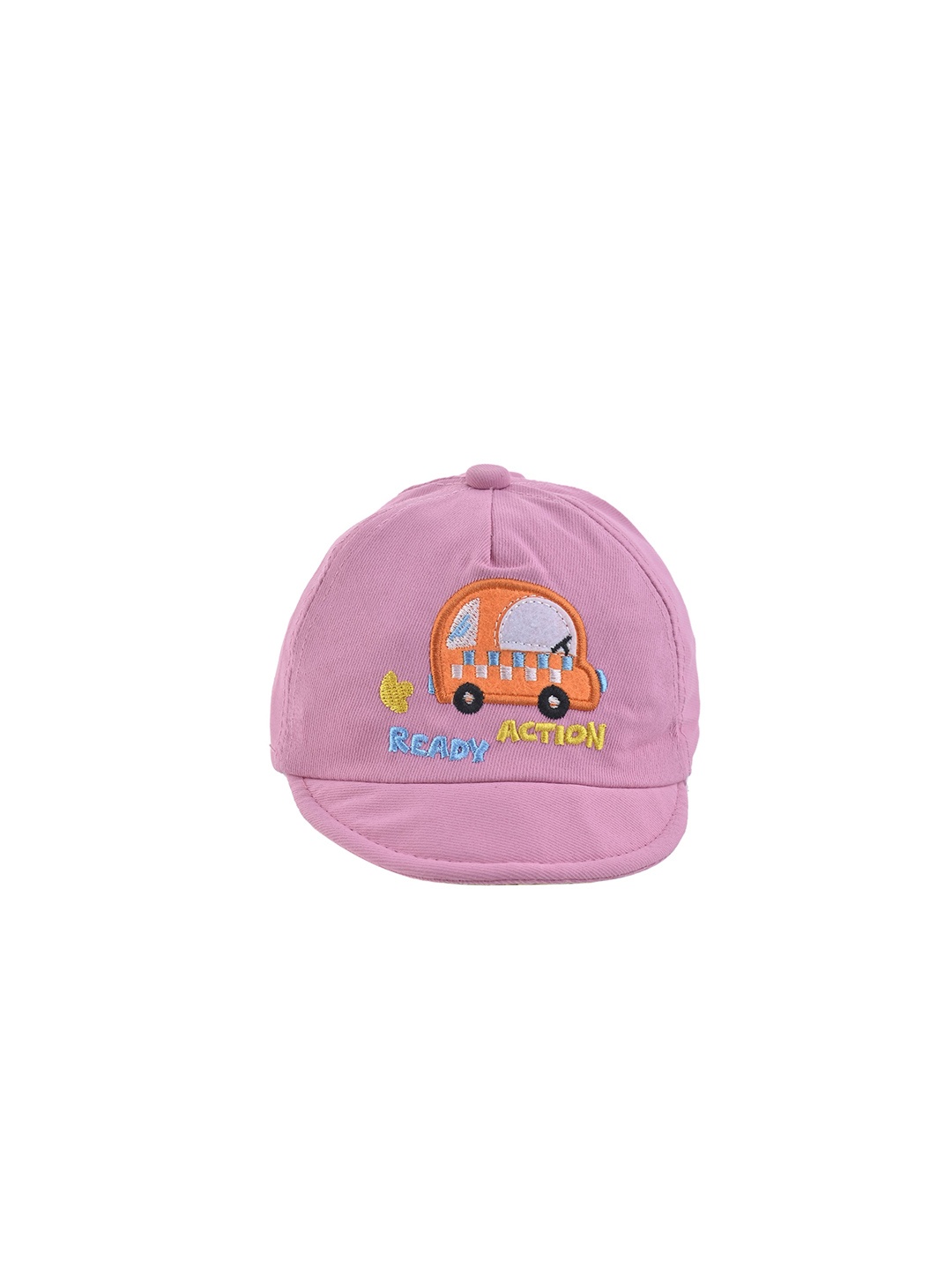 

SHOP FRENZY Kids Pack Of 2 Cotton Embroidered Baseball Cap, Pink