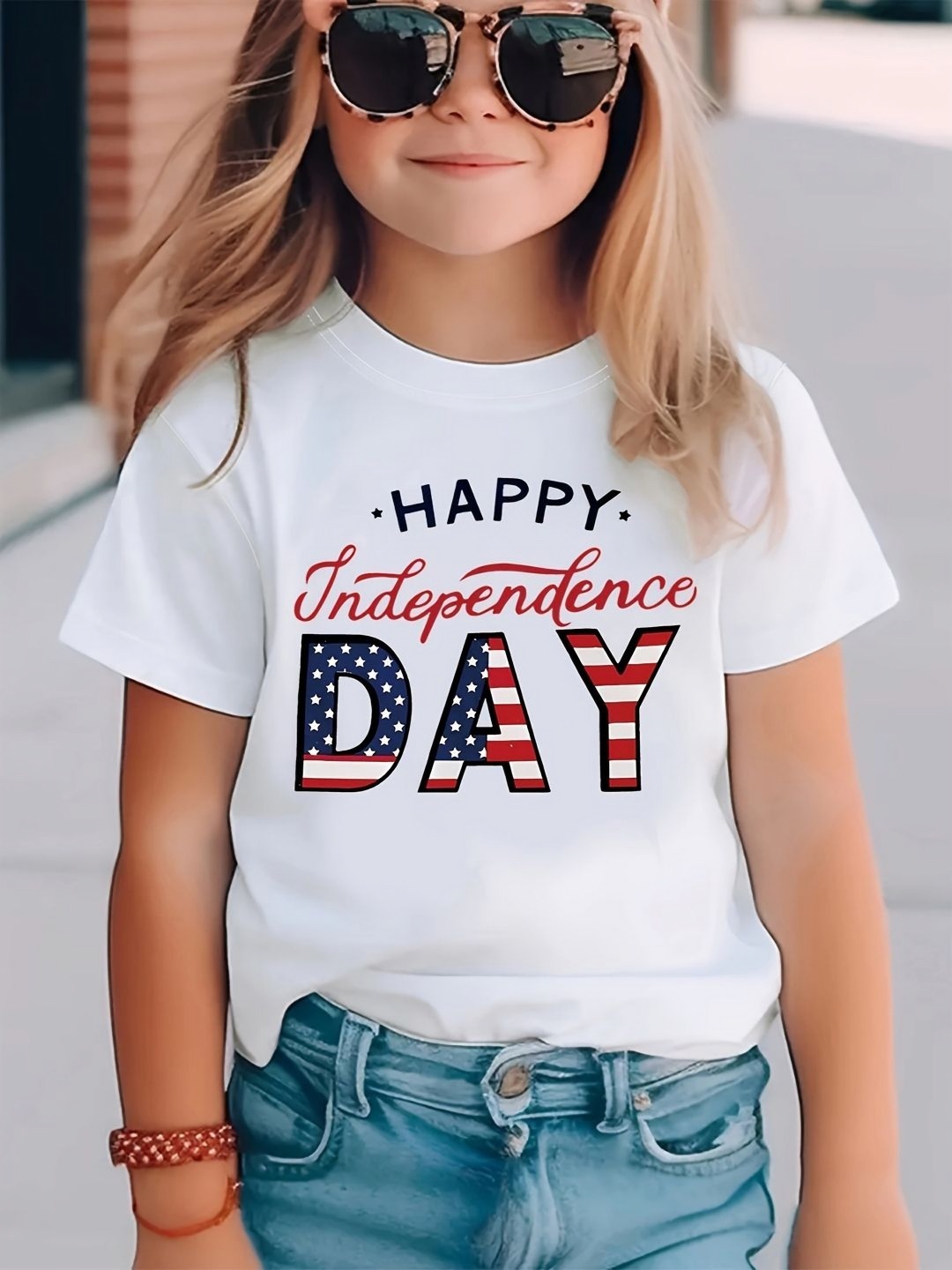 

YK Girls High Neck Indigo T-shirt, White