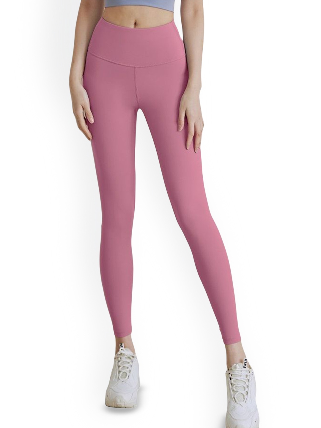 

Alexvyan Slim-Fit Breathable Anti-Skid Stretchable Gym Wear Tights, Pink