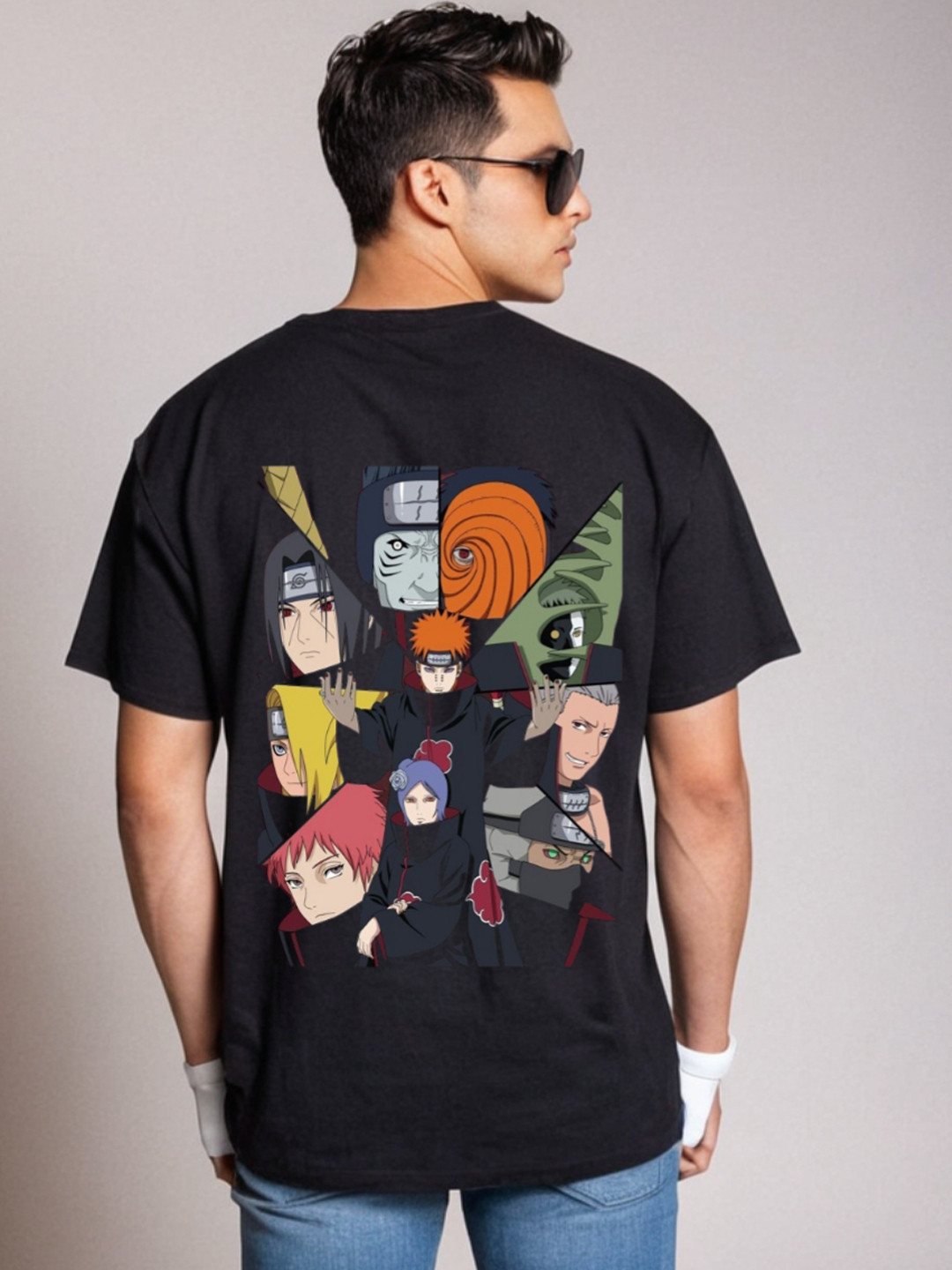 

Be Crazy Men Graphic Printed Round Neck Cotton T-shirt, Black