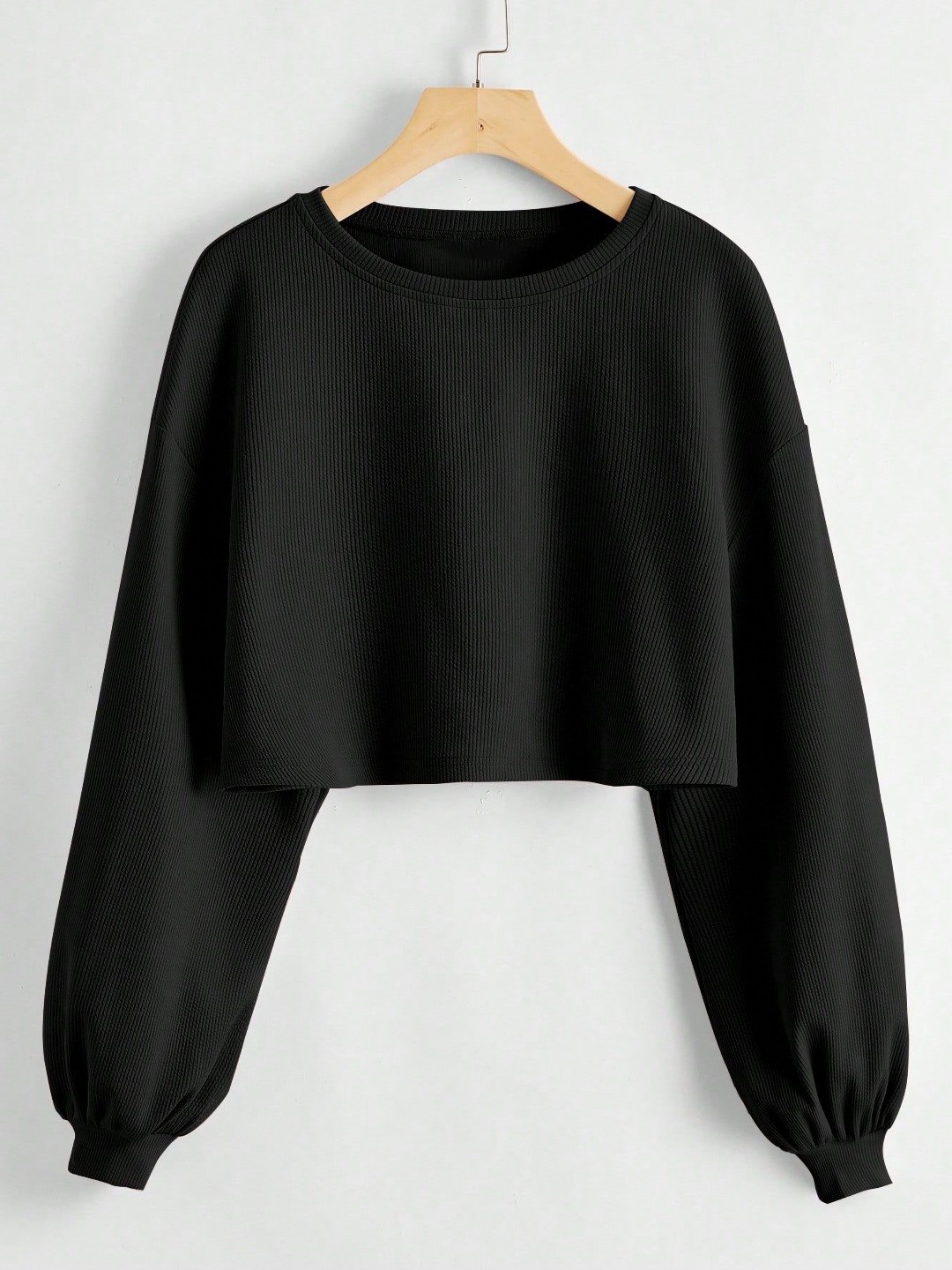 

DTR FASHION Women Extended Sleeves Pockets T-shirt, Black