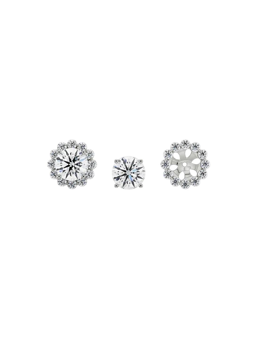 

Emori 0.50 CT Sunflower Detachable Diamond Studs, White