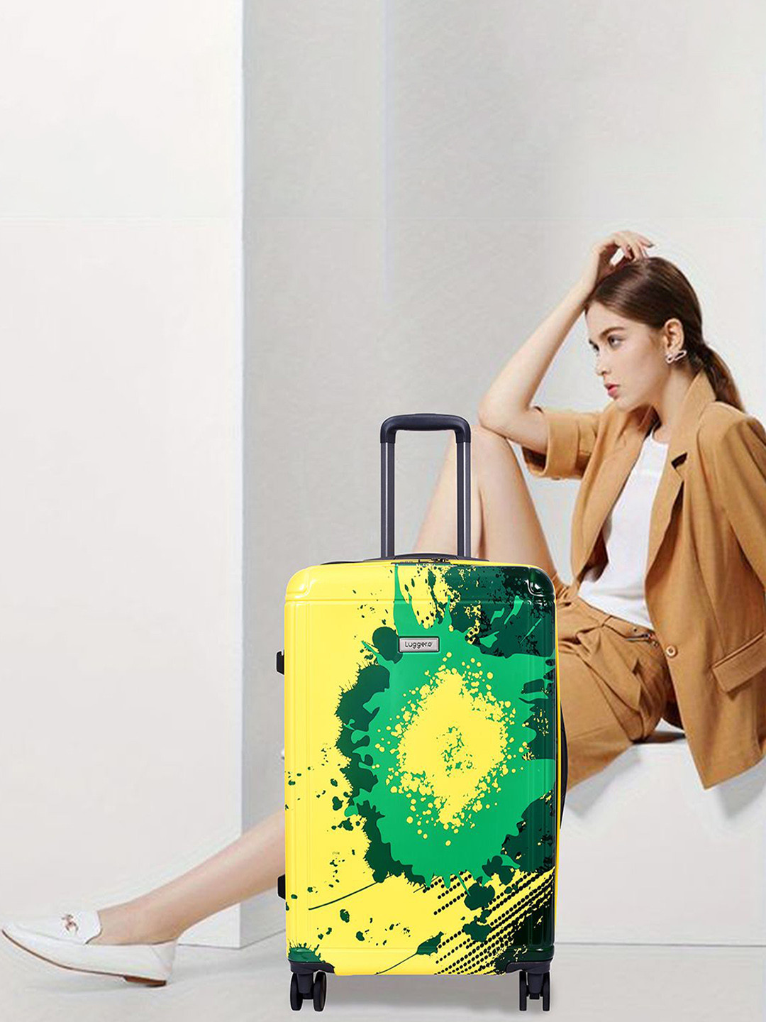 

Luggero Hard-Sided Medium Trolley Bag, Yellow