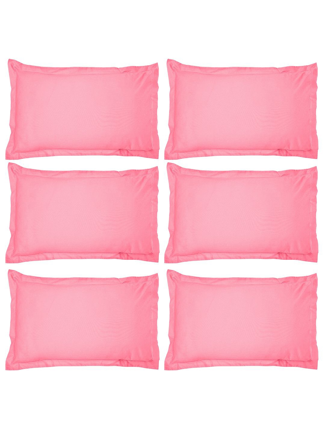 

Kuber Industries Pink 6 Pieces Pure Cotton Rectangle Pillow Covers