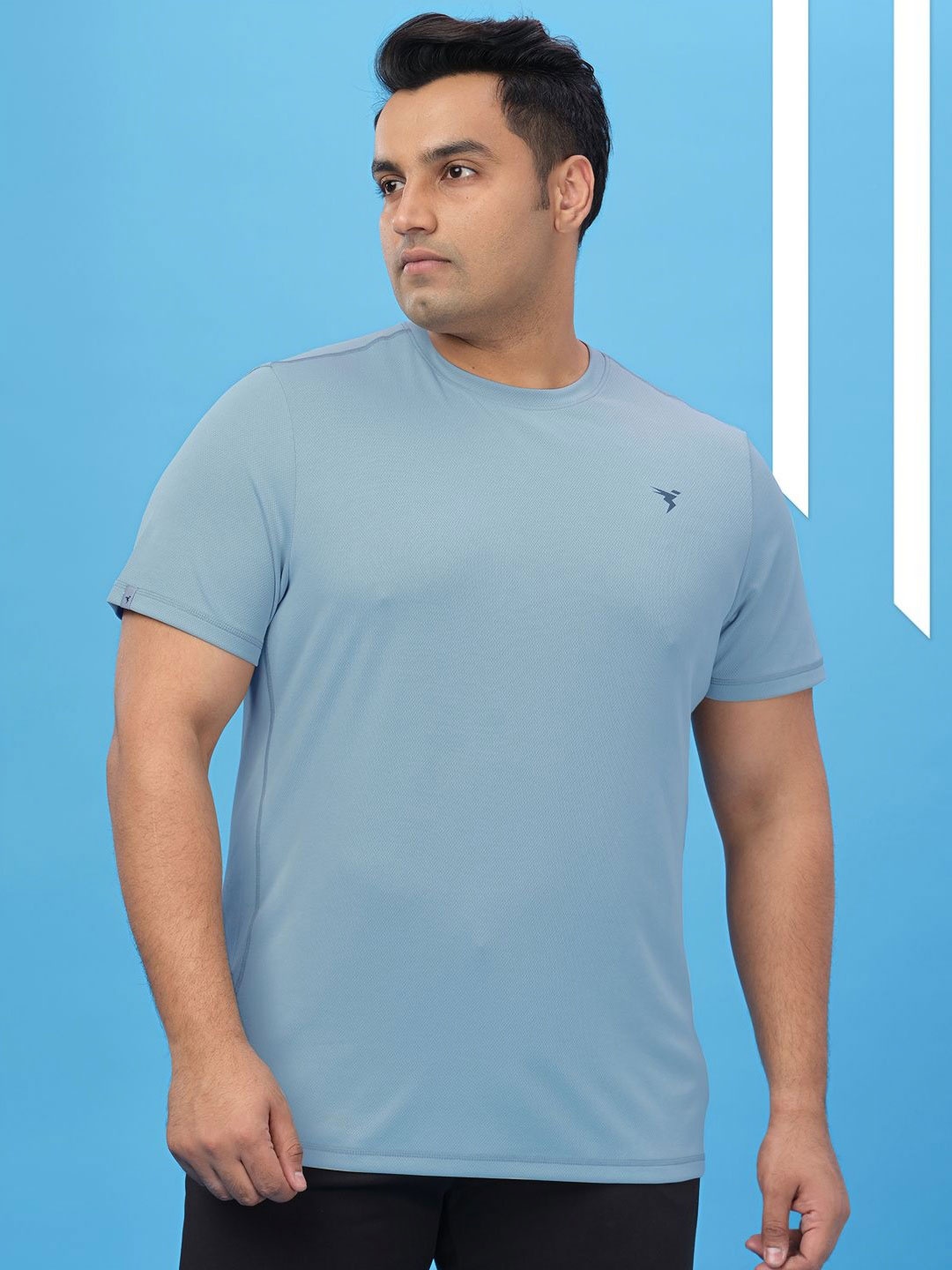 

Technosport Men Antimicrobial Slim Fit T-shirt, Blue
