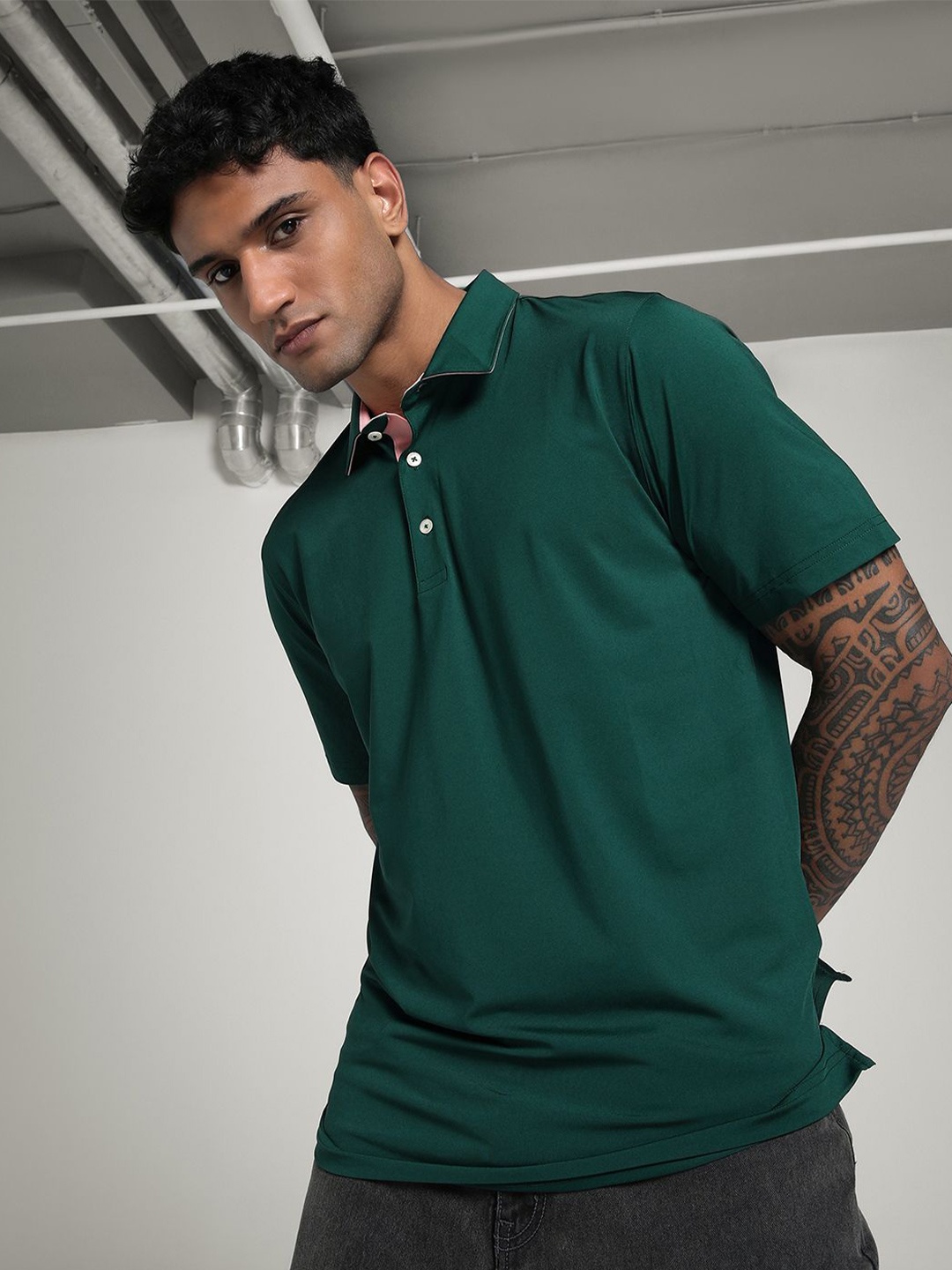 

Puma Men MATTR Brigade dryCELL Golf Polo Collar Sports T-Shirt, Green