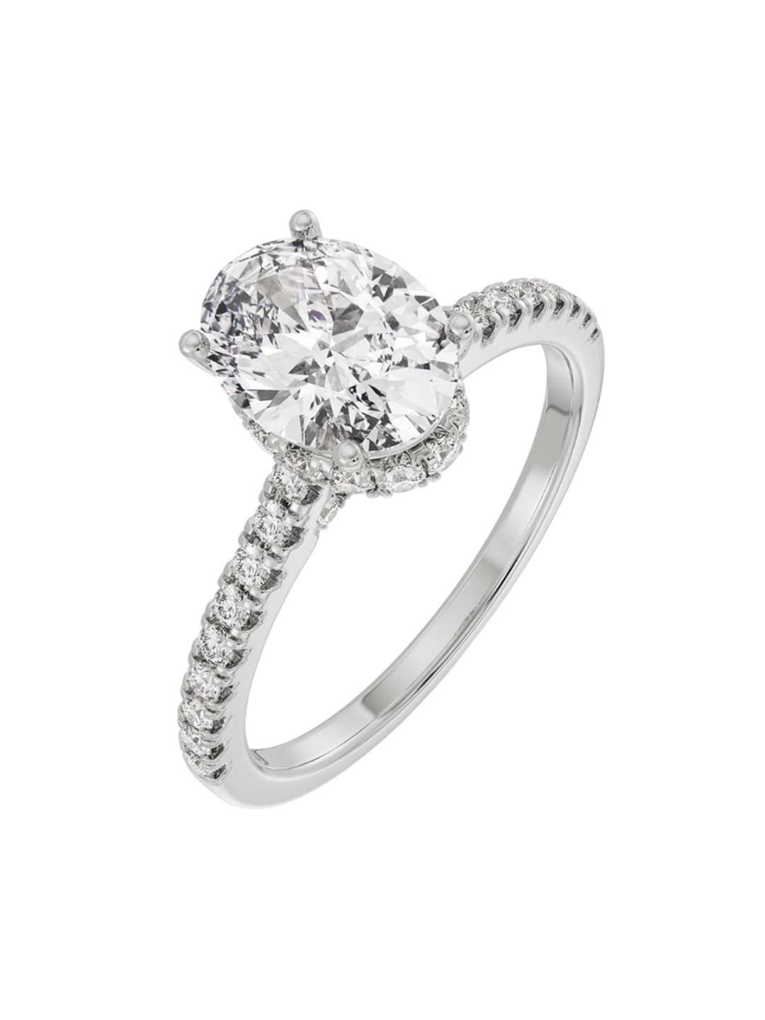 

Emori Timeless Oval Diamond Ring, White