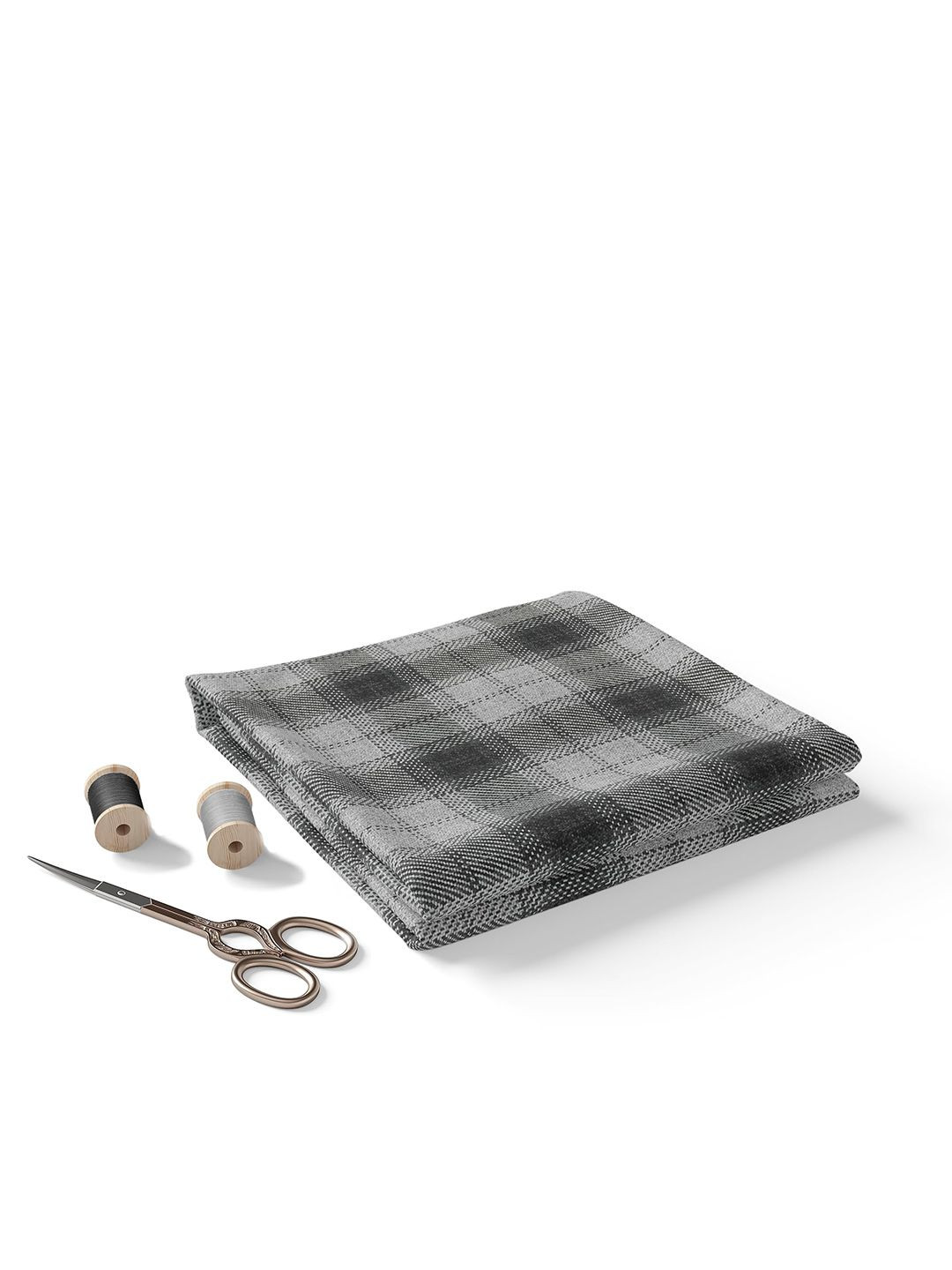 

Bigreams Men Unstitched Checked Suit Clothing Fabric, Grey