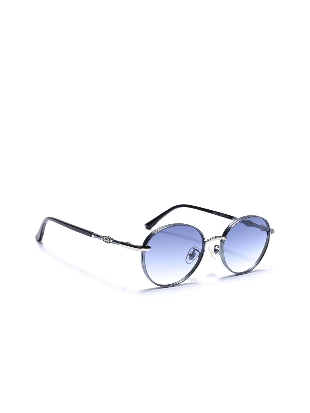 

Voyage Unisex Round UV Protected Sunglasses Blue & Clear Lens Silver Frame 2A903MG6731