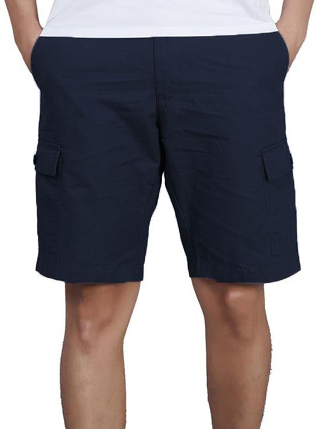 

BAESD Men Cotton High-Rise Cargo Shorts, Navy blue
