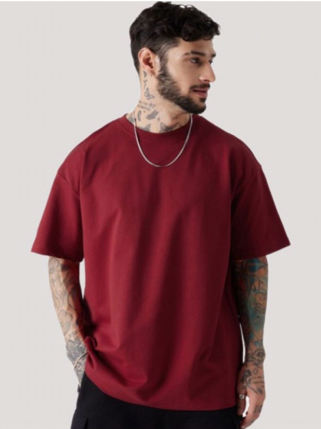 

DEEPMAYRA COLLECTION Men T-shirt, Maroon