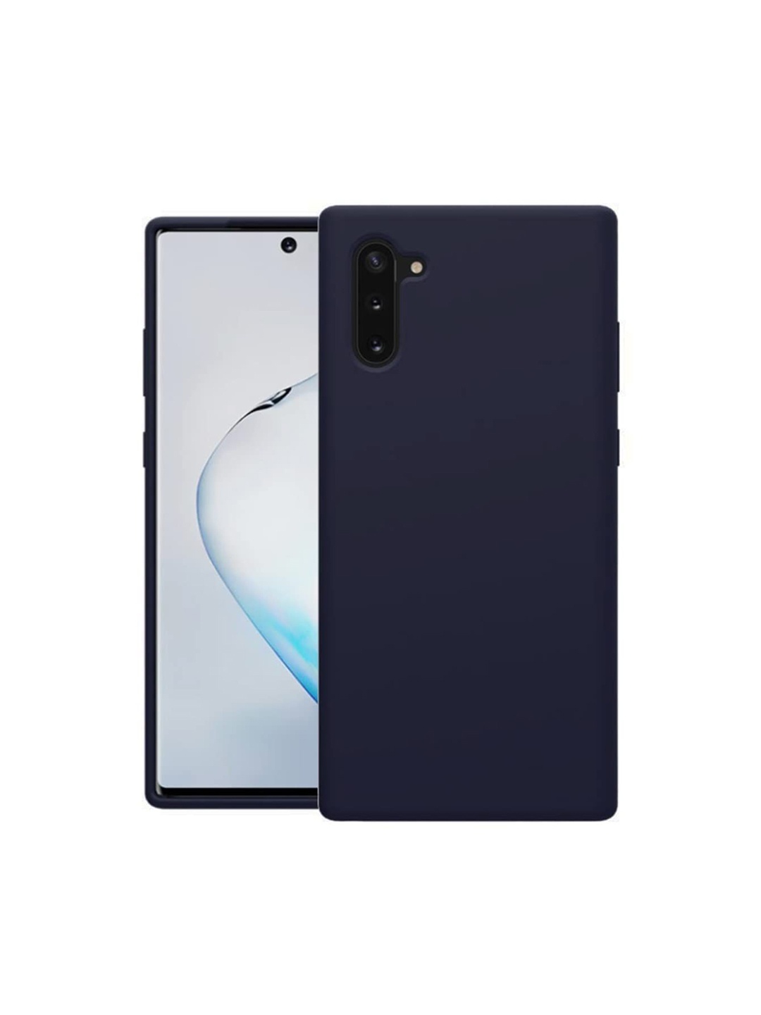 

LIRAMARK Liquid Silicone Soft Back Cover Case for Samsung Galaxy Note 10, Navy blue