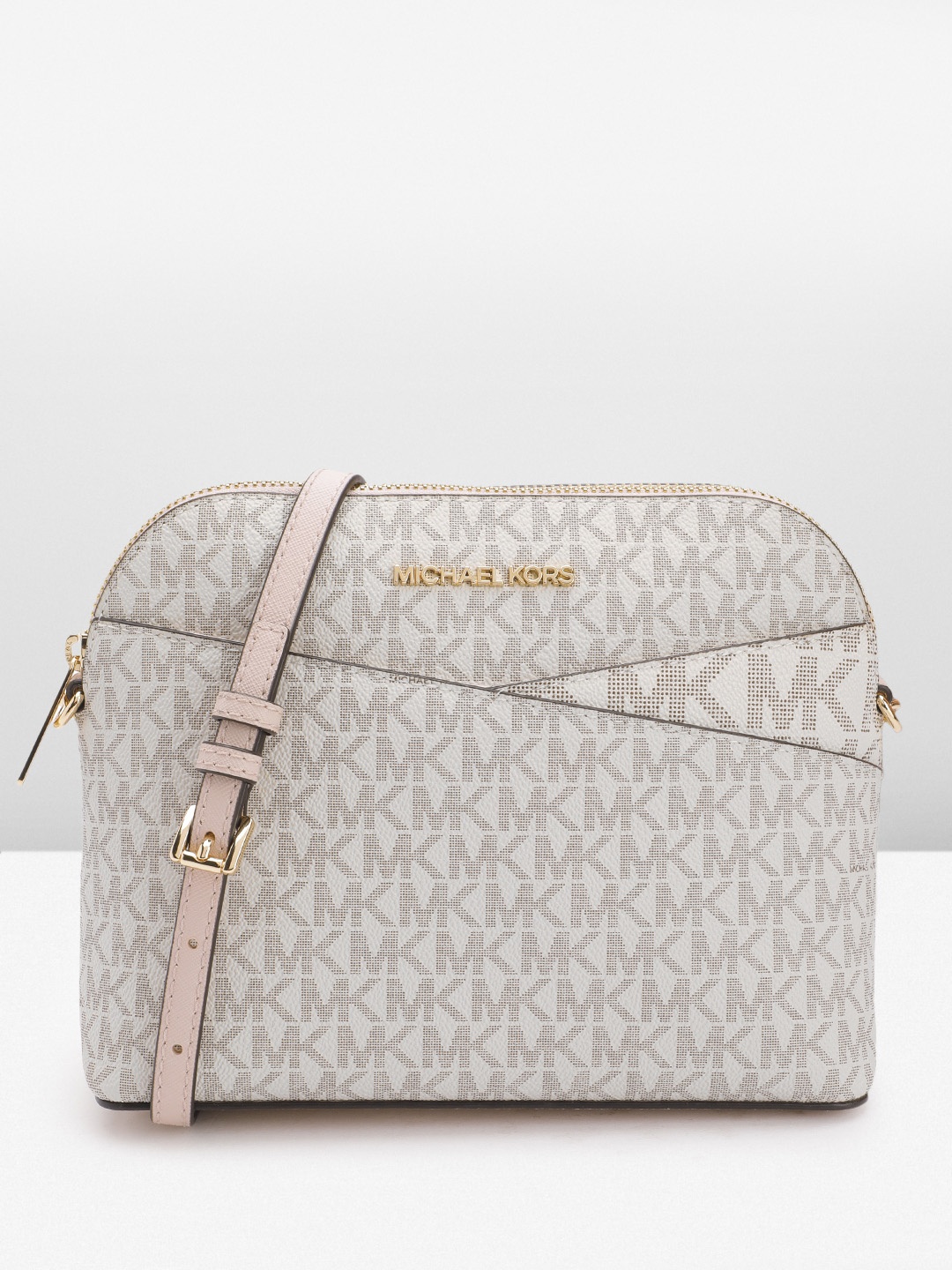 

Michael Kors Brand Logo Print Crossbody Bag, Off white
