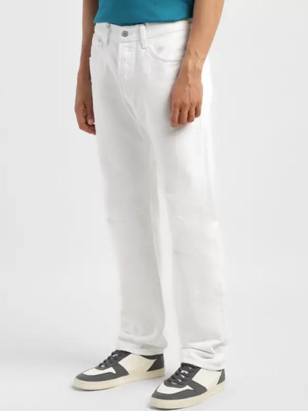 

COMFITS Men Cotton Regular Fit Mid-Rise Jeans, White