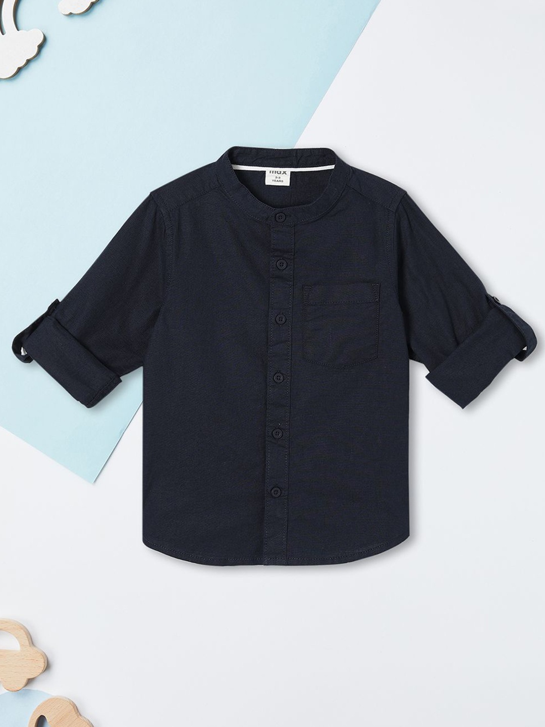 

max Boys Opaque Casual Shirt, Blue