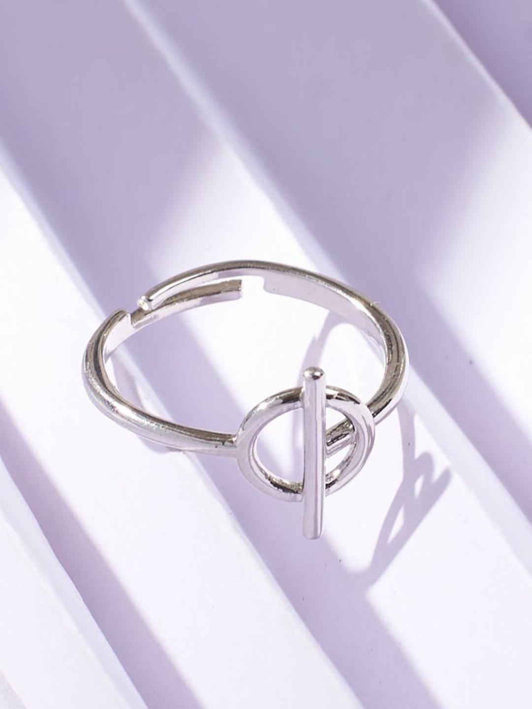 

SALTY Women & Girls With You Toggle Silver Adjustable Finger Ring