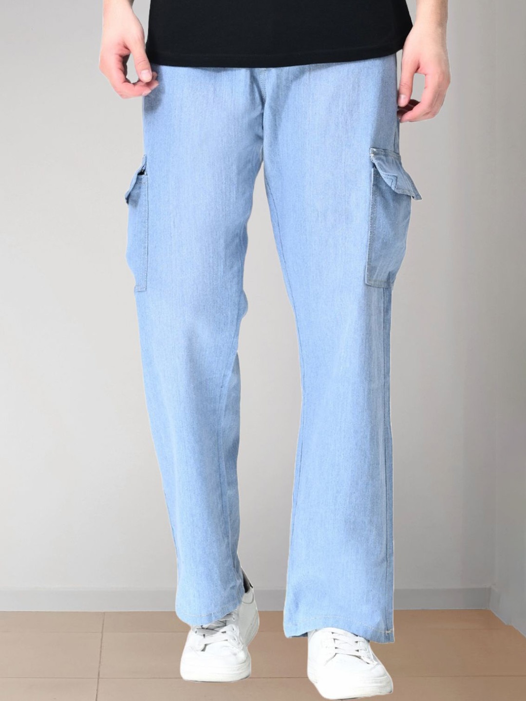 

COMFITS Men Classic Boyfriend Fit Cargo Jeans, Blue
