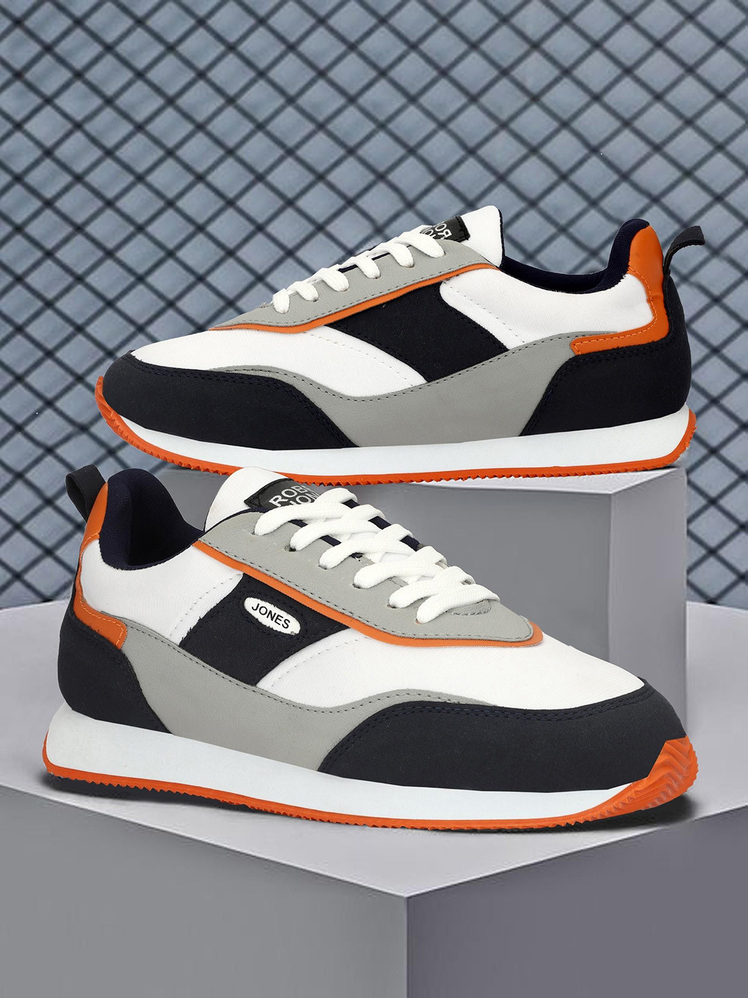 

LABBIN Men Colourblocked PU Sneakers, White