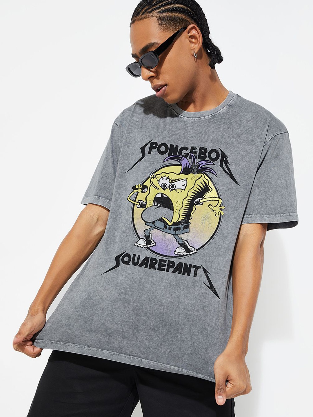 

max Men Printed T-shirt, Grey