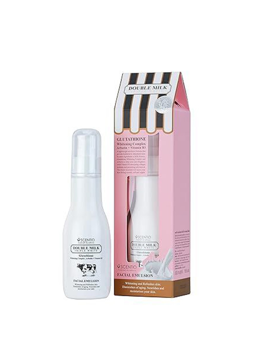 

Scentio Double Milk Triple Organic Facial Emulsion For Tan Removal- 150 ml, White