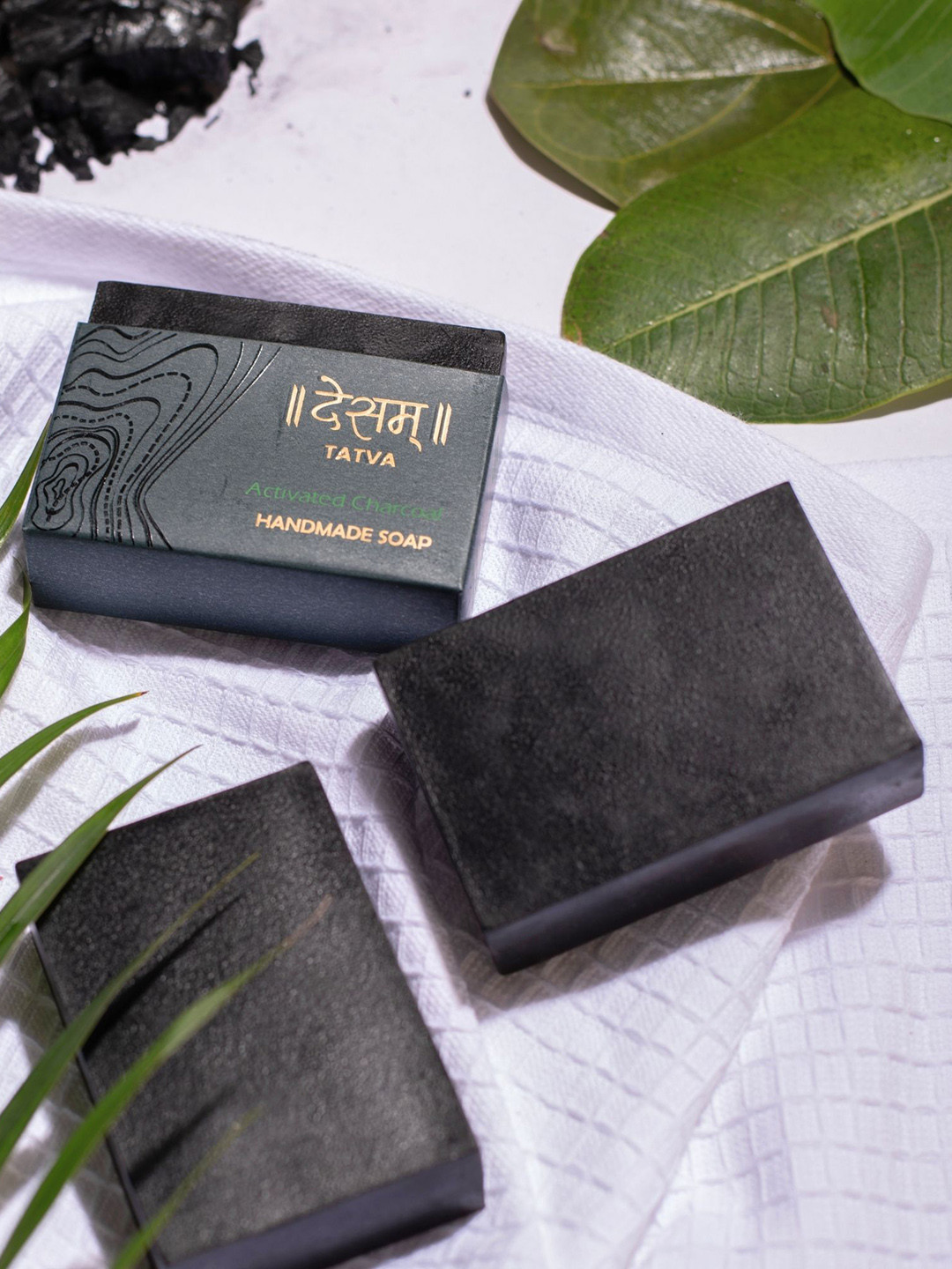 

Desam Organics Activated Charcoal Natural Skincare Soap - 100 g, Black