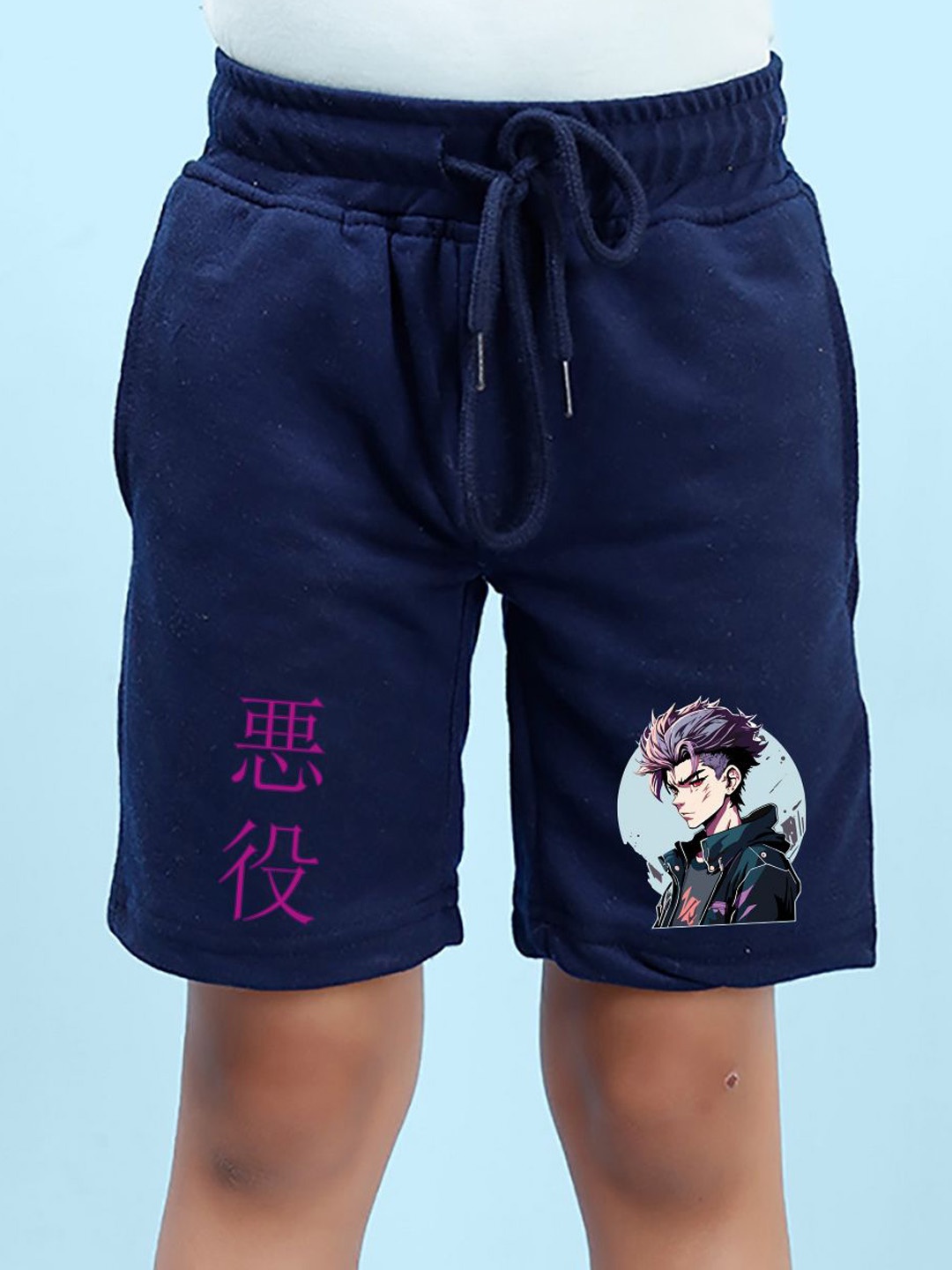 

NUSYL Boys Printed Mid-Rise Shorts, Blue