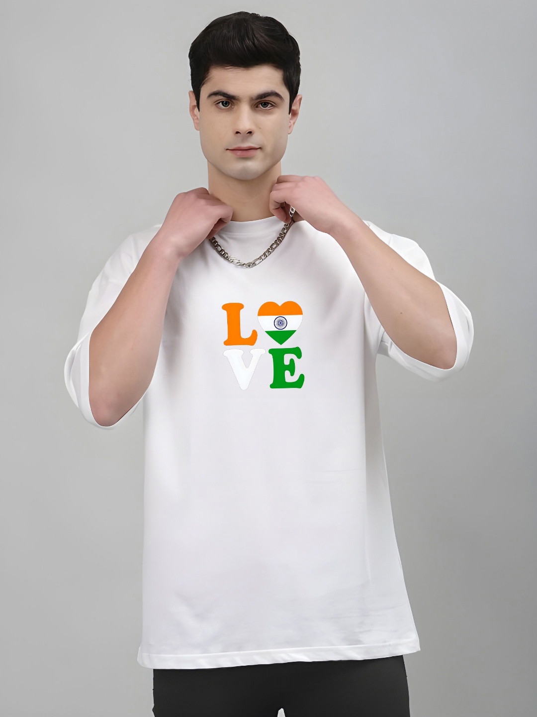 

KAIDO Men Drop-Shoulder Sleeves T-shirt, White