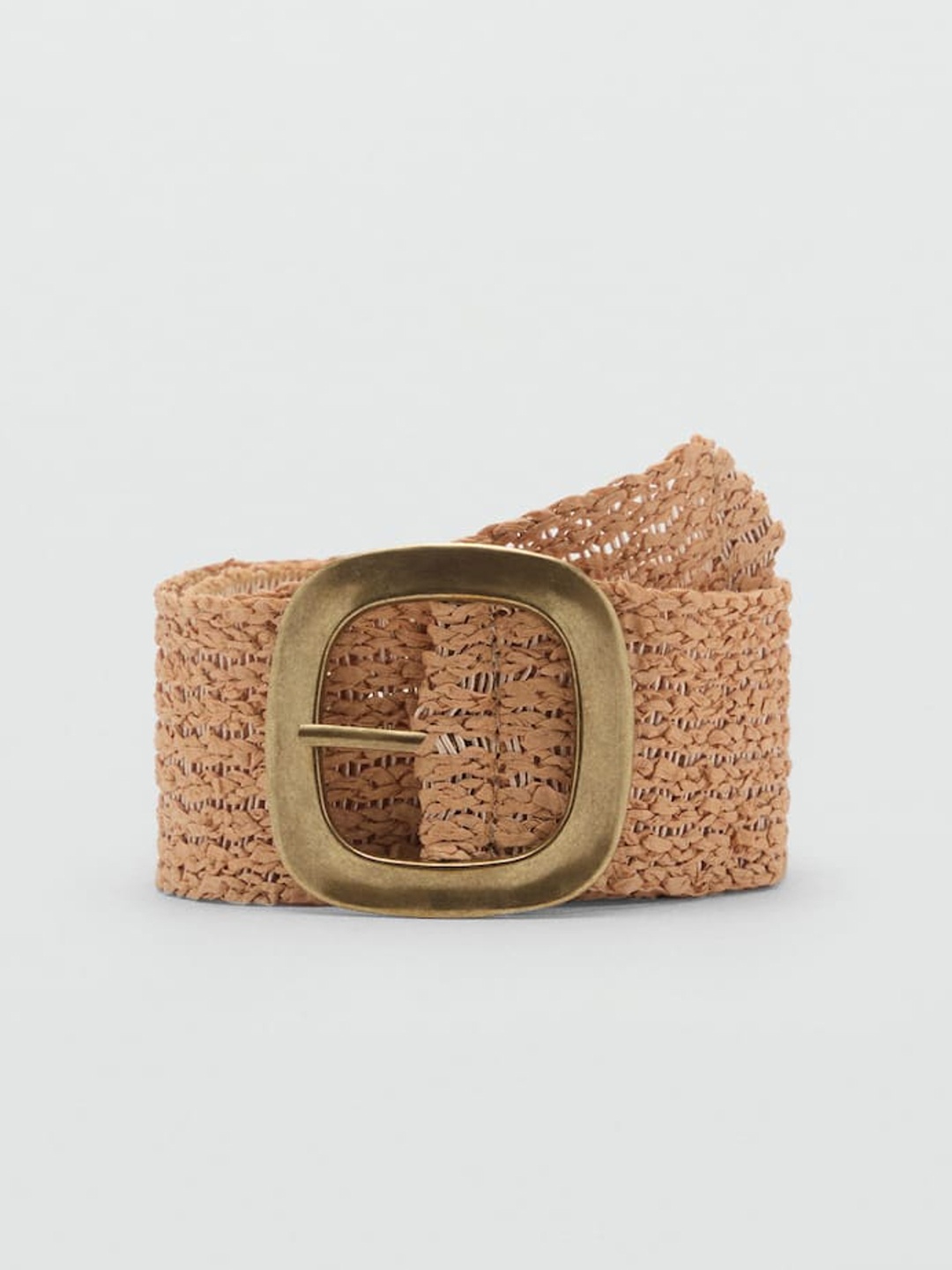 

MANGO Women Braided Belt, Beige