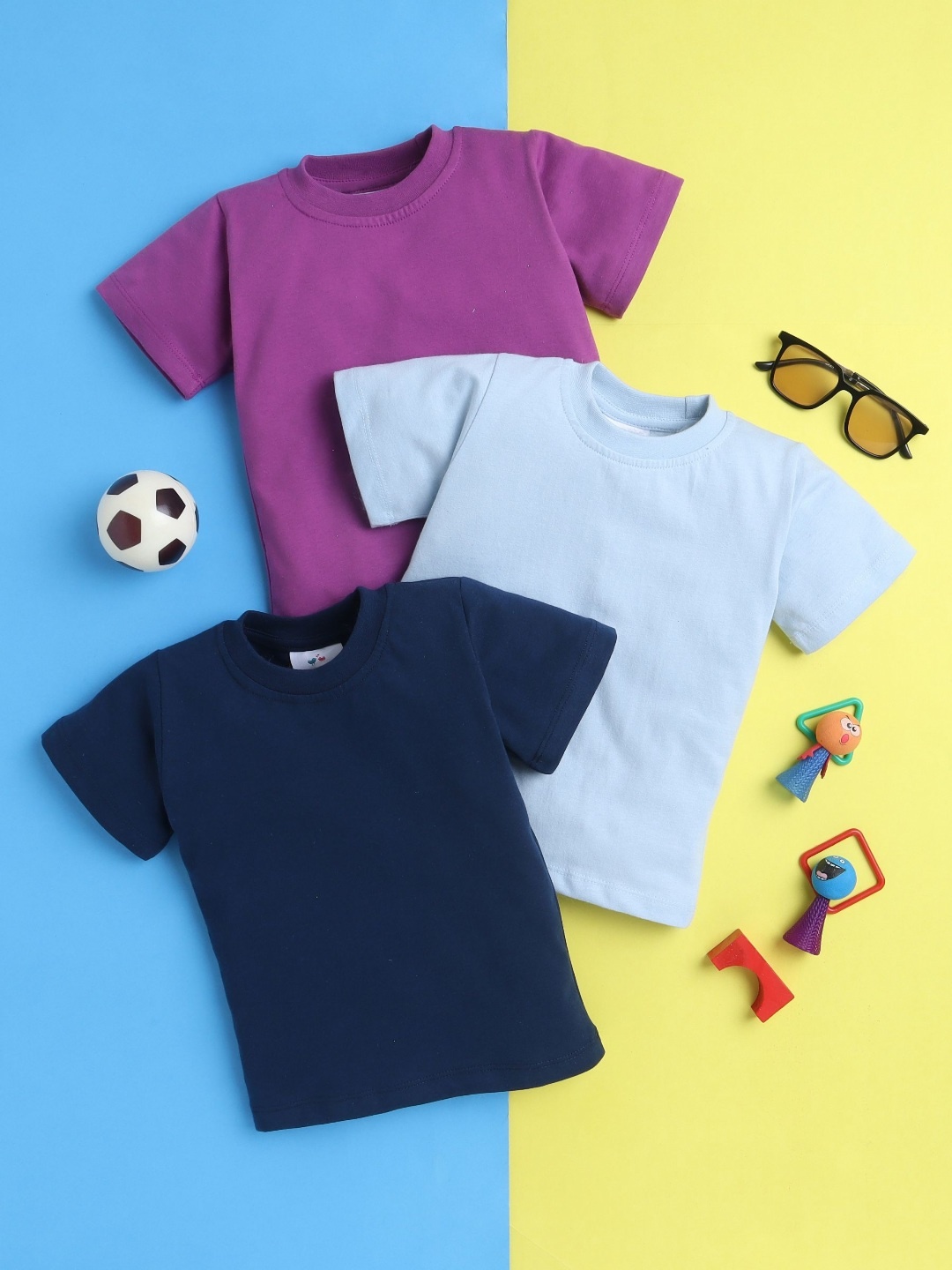 

Knitting Doodles Boys 3 Pure Cotton Pockets T-shirt, Multi