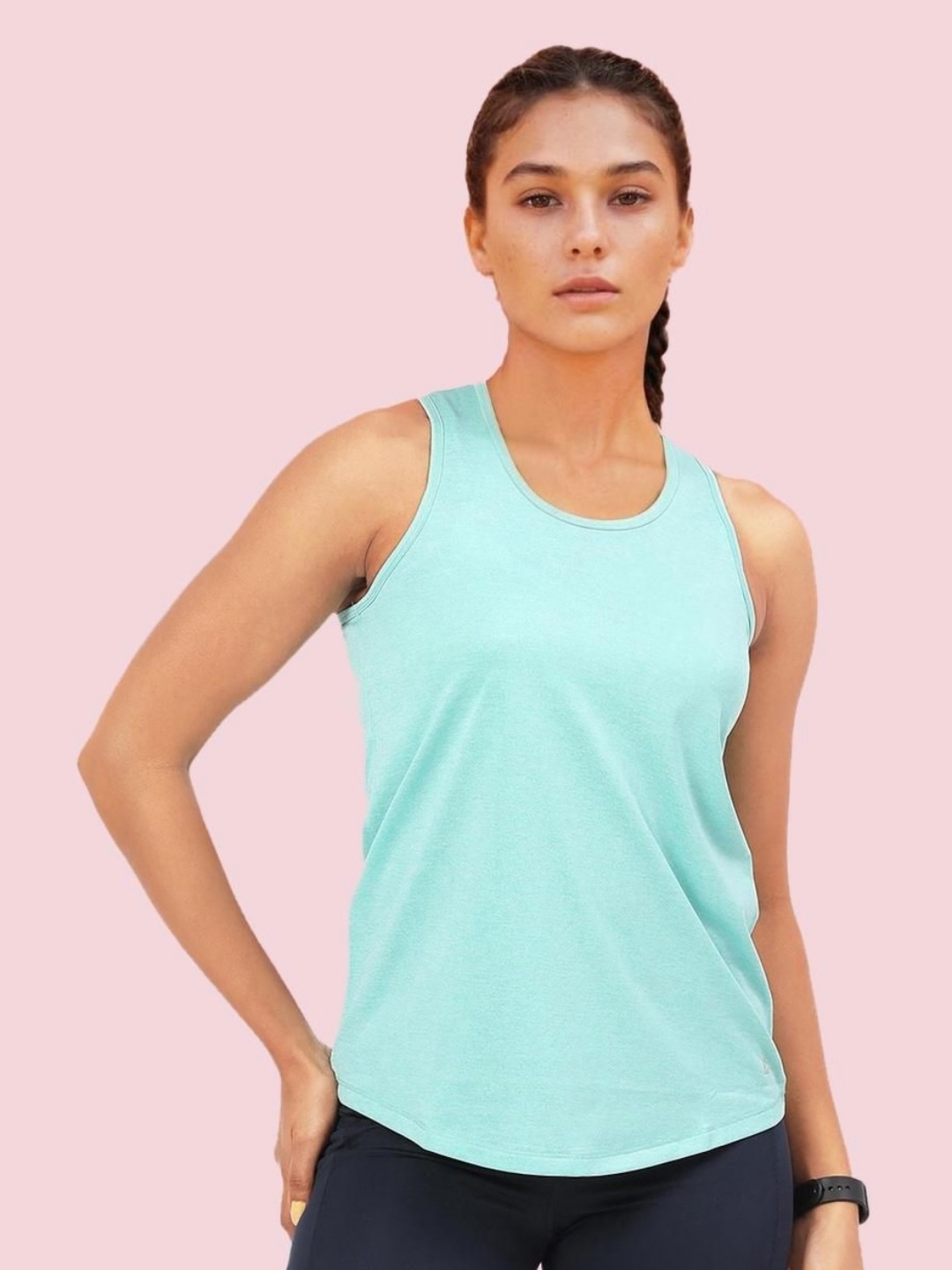 

Enamor Women Antimicrobial Pockets Slim Fit T-shirt, Blue