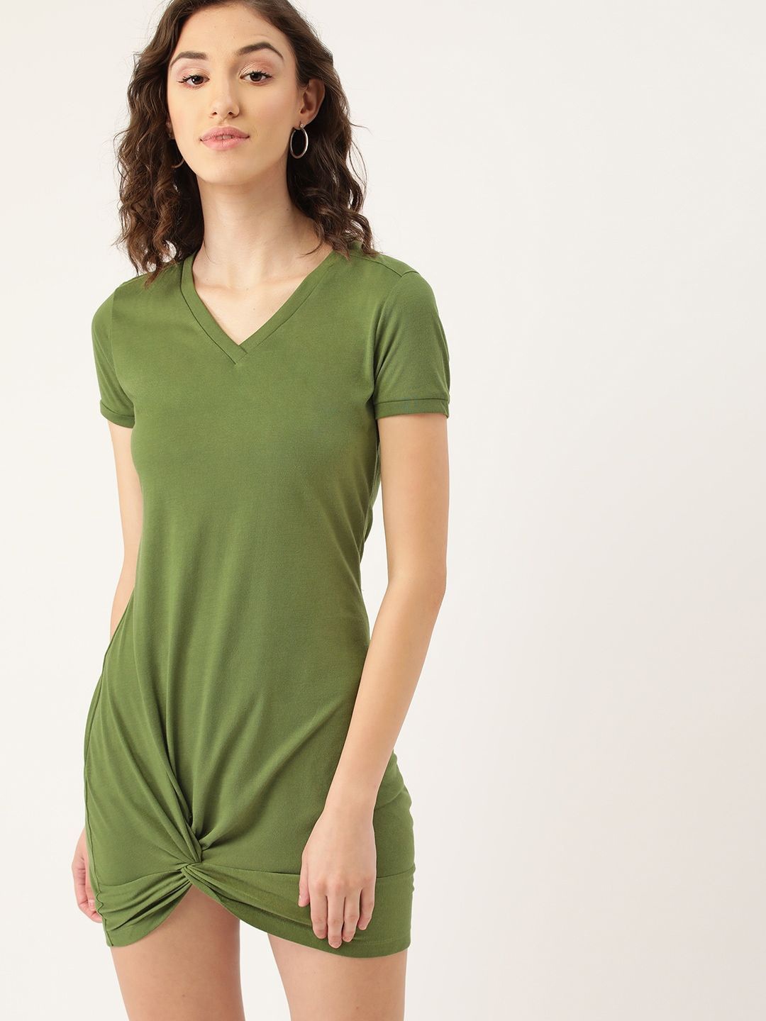 

DressBerry Women T-shirt Mini Dress, Green