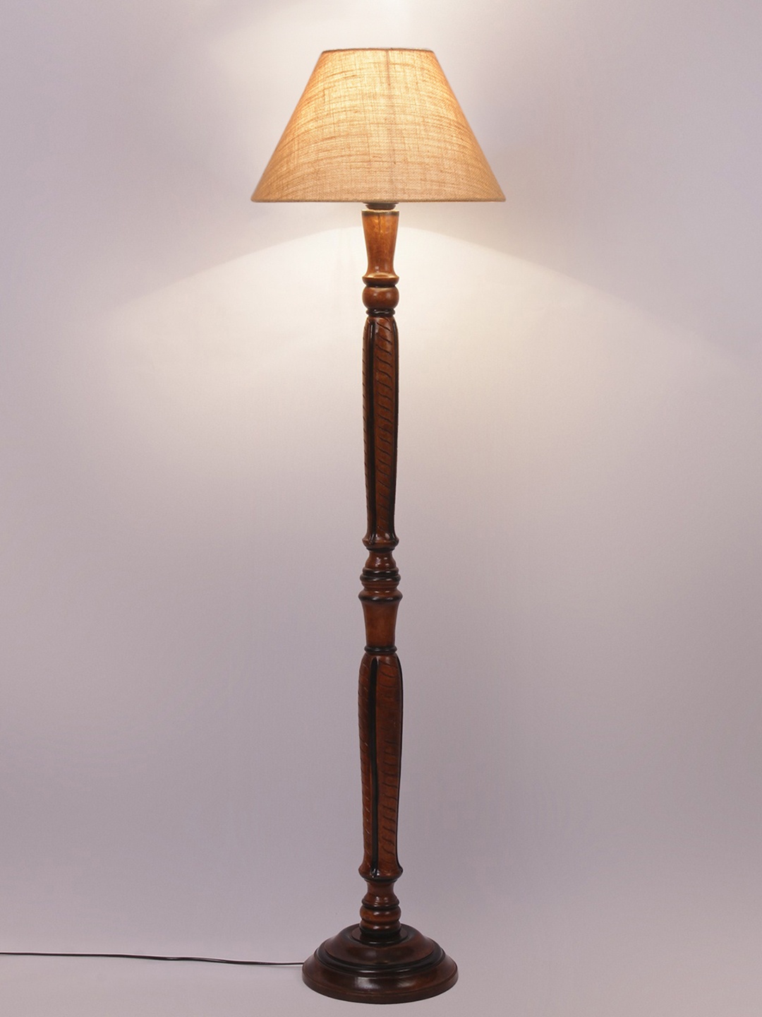 

Devansh Brown & Beige Wooden Floor Lamp