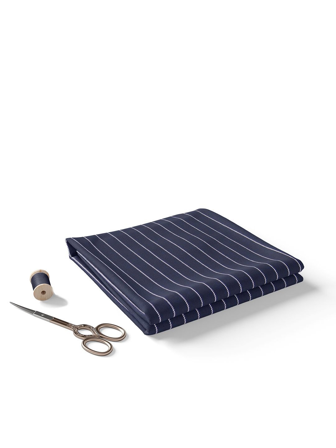 

Bigreams Men Unstitched Striped Three Piece Suit Clothing Fabric, Navy blue