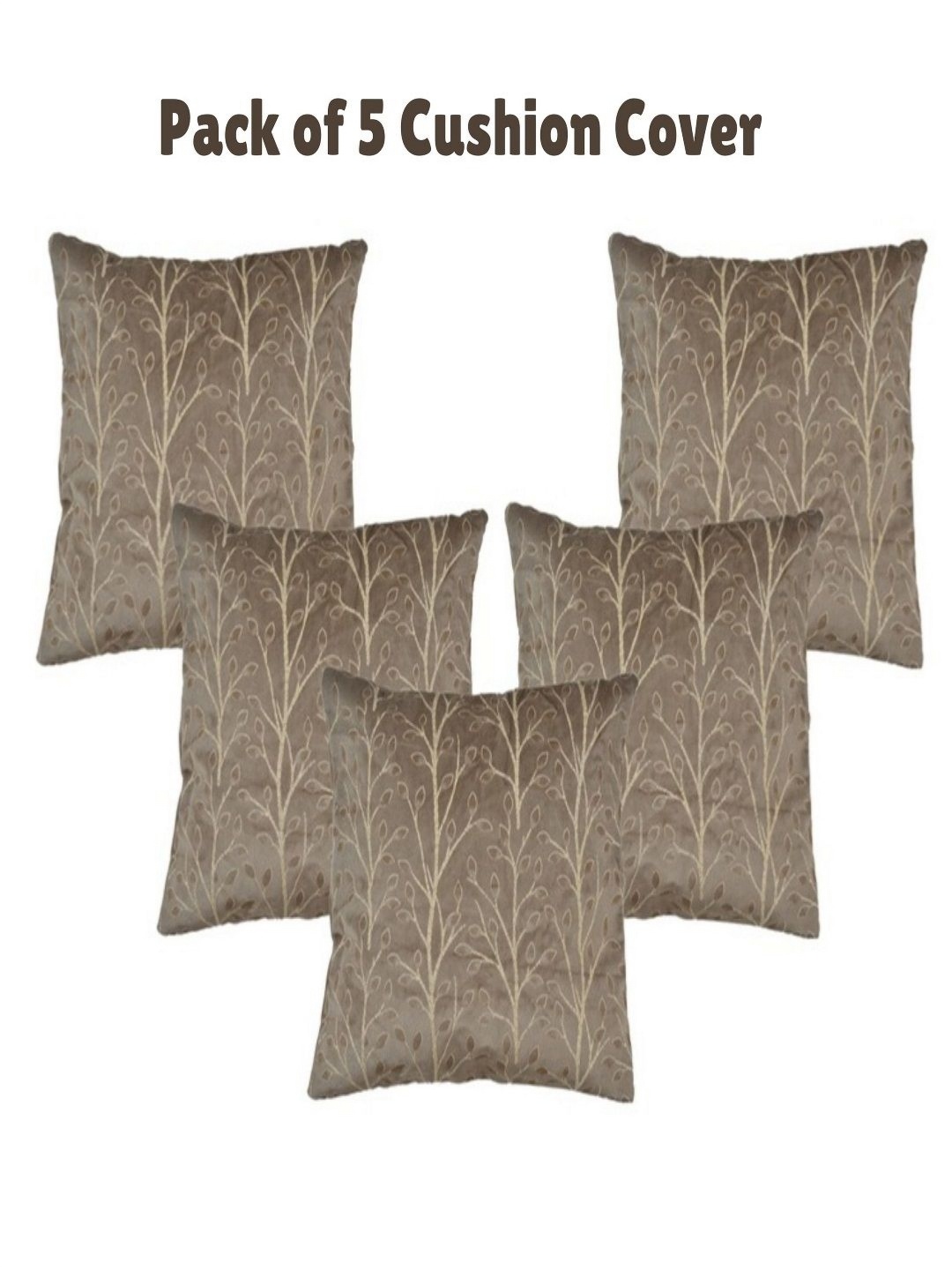 

Myntra Elegant Homes Brown Set of 5 Velvet Square Cushion Covers