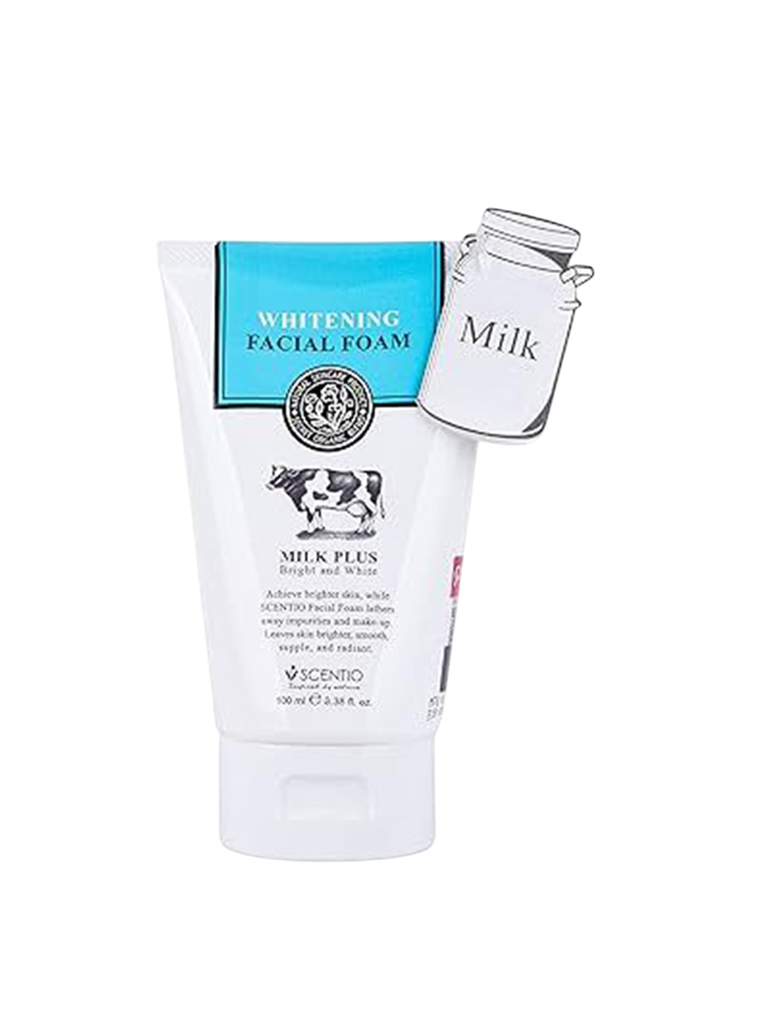 

Scentio Milk Plus Organic Bright & Whitening Face Wash- 100 ml, White