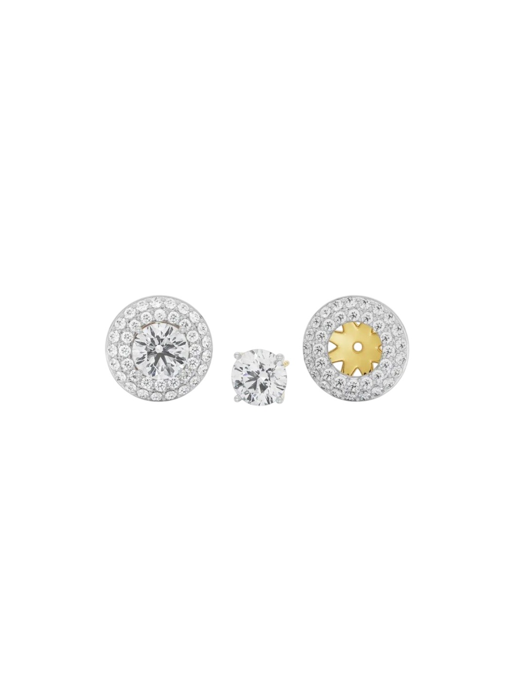 

Emori 0.50 CT Double Halo Detachable Diamond Studs, Yellow