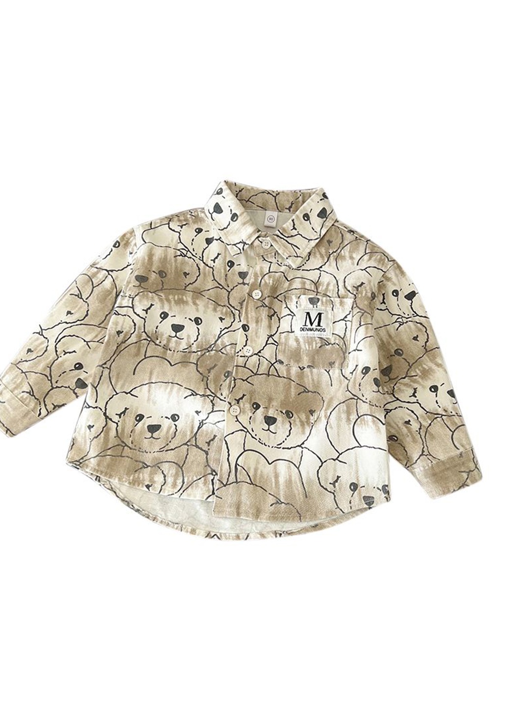 

StyleCast x Revolte Boys Spread Collar Graphic Printed Cotton Casual Shirt, Khaki