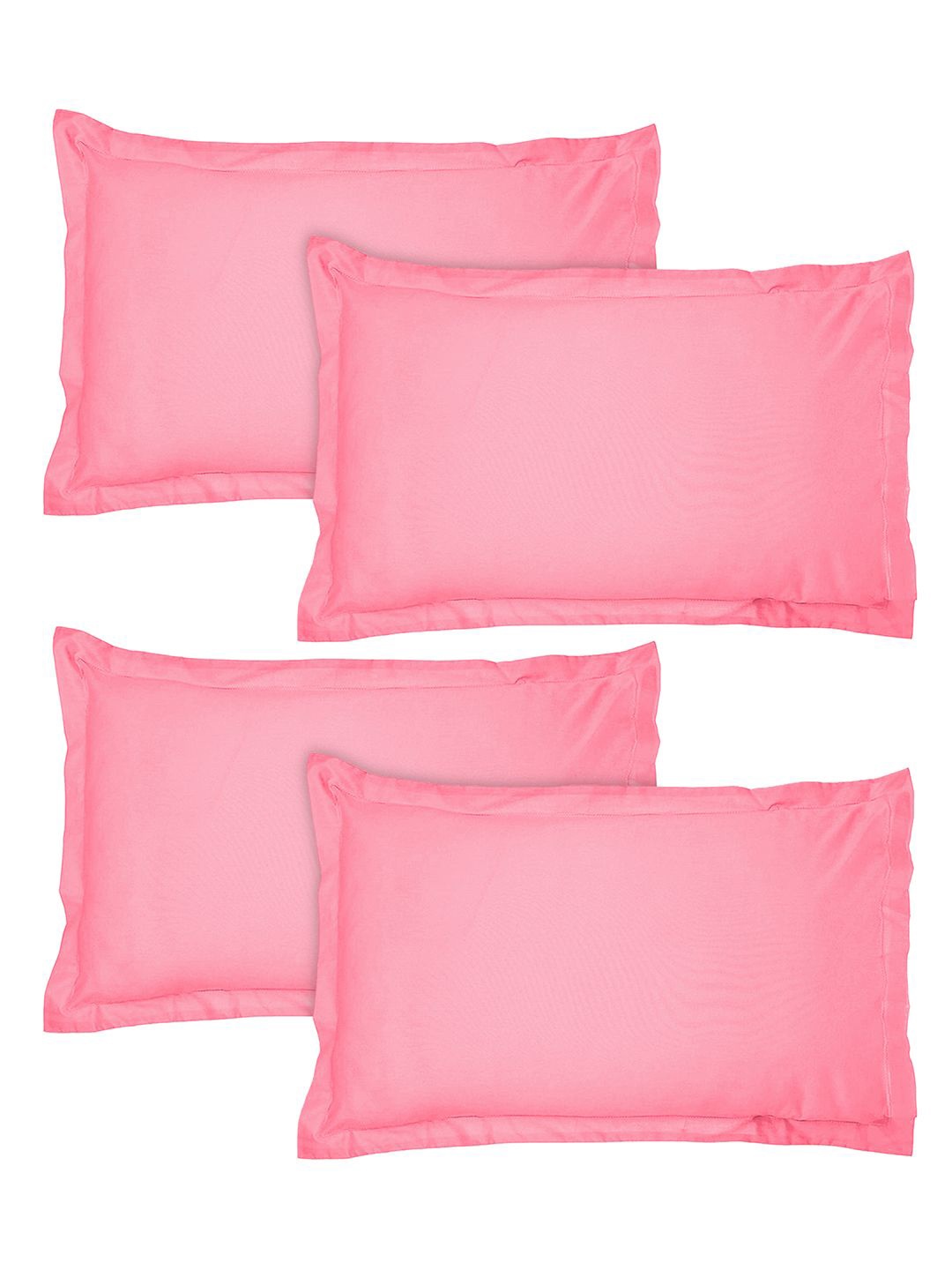

Kuber Industries Pink 4 Pieces Pure Cotton Rectangle Pillow Covers