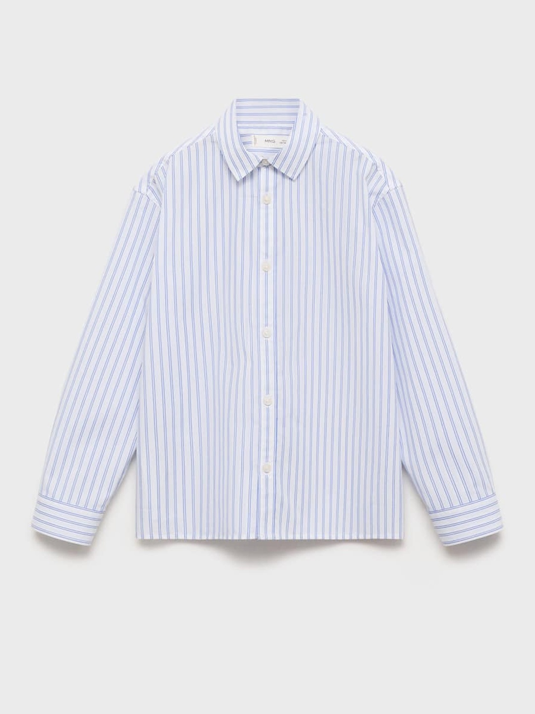 

Mango Kids Boys Striped Pure Cotton Casual Shirt, Blue