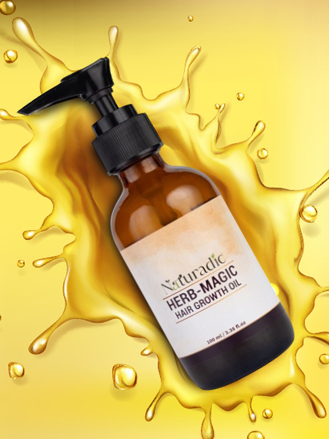 

Naturadic Herbal Hair Oil With Coconut & Sesame For Hair Growth - 100 ml, Brown