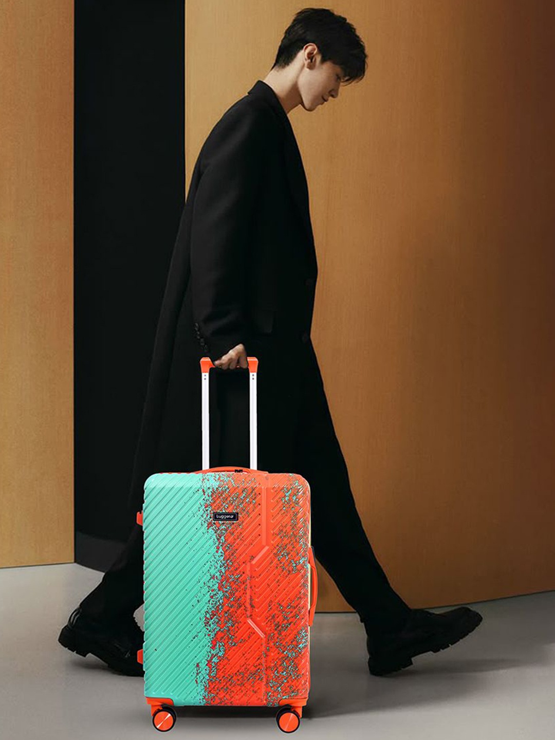 

Luggero Hard-Sided Large Trolley Bag, Orange