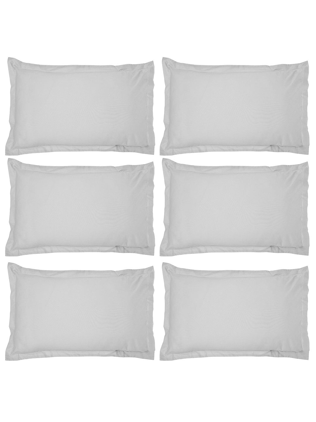 

Kuber Industries White 6 Pieces Pure Cotton Rectangle Pillow Covers