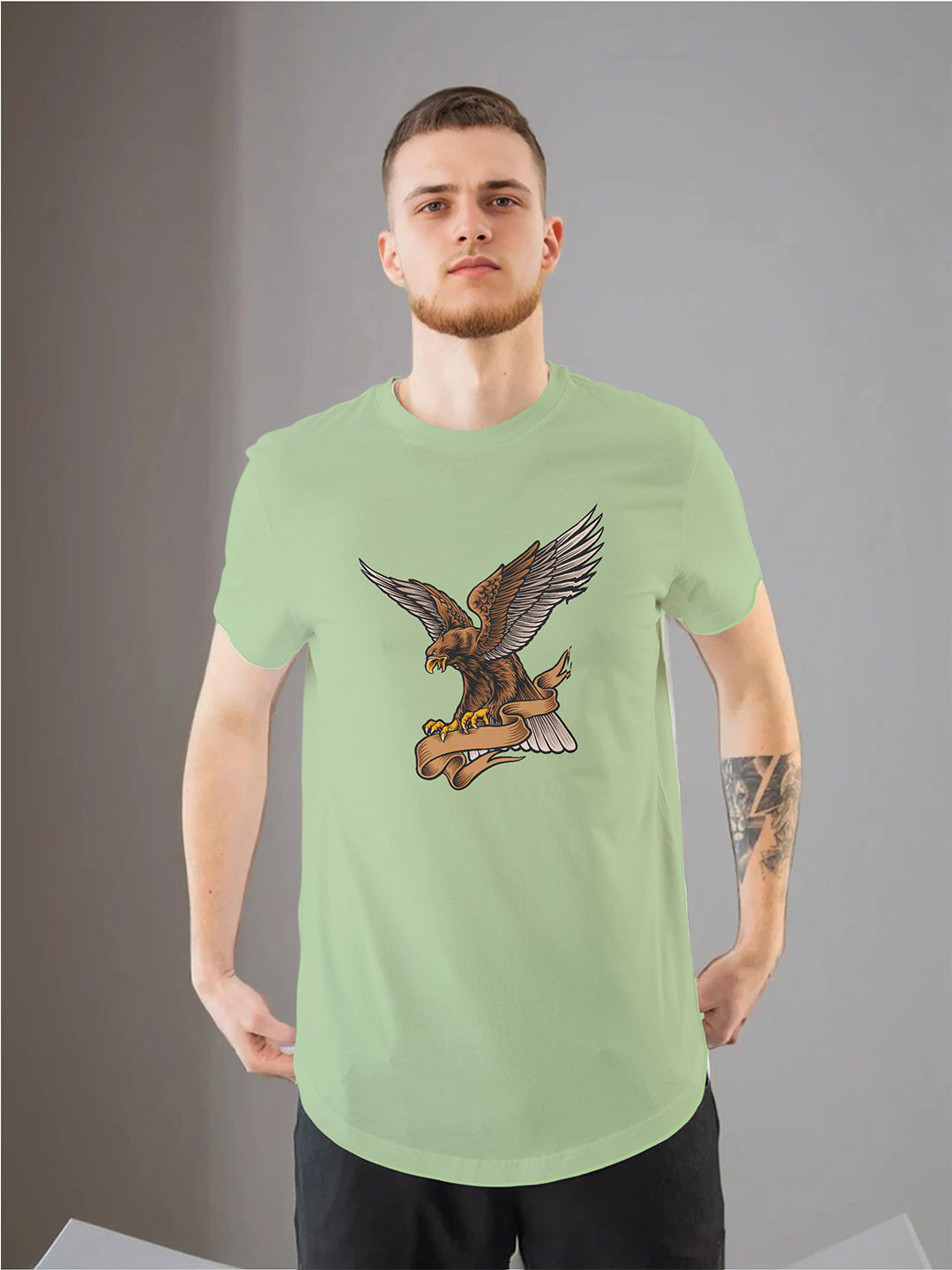 

Moda Rapido Men Printed T-shirt, Sea green