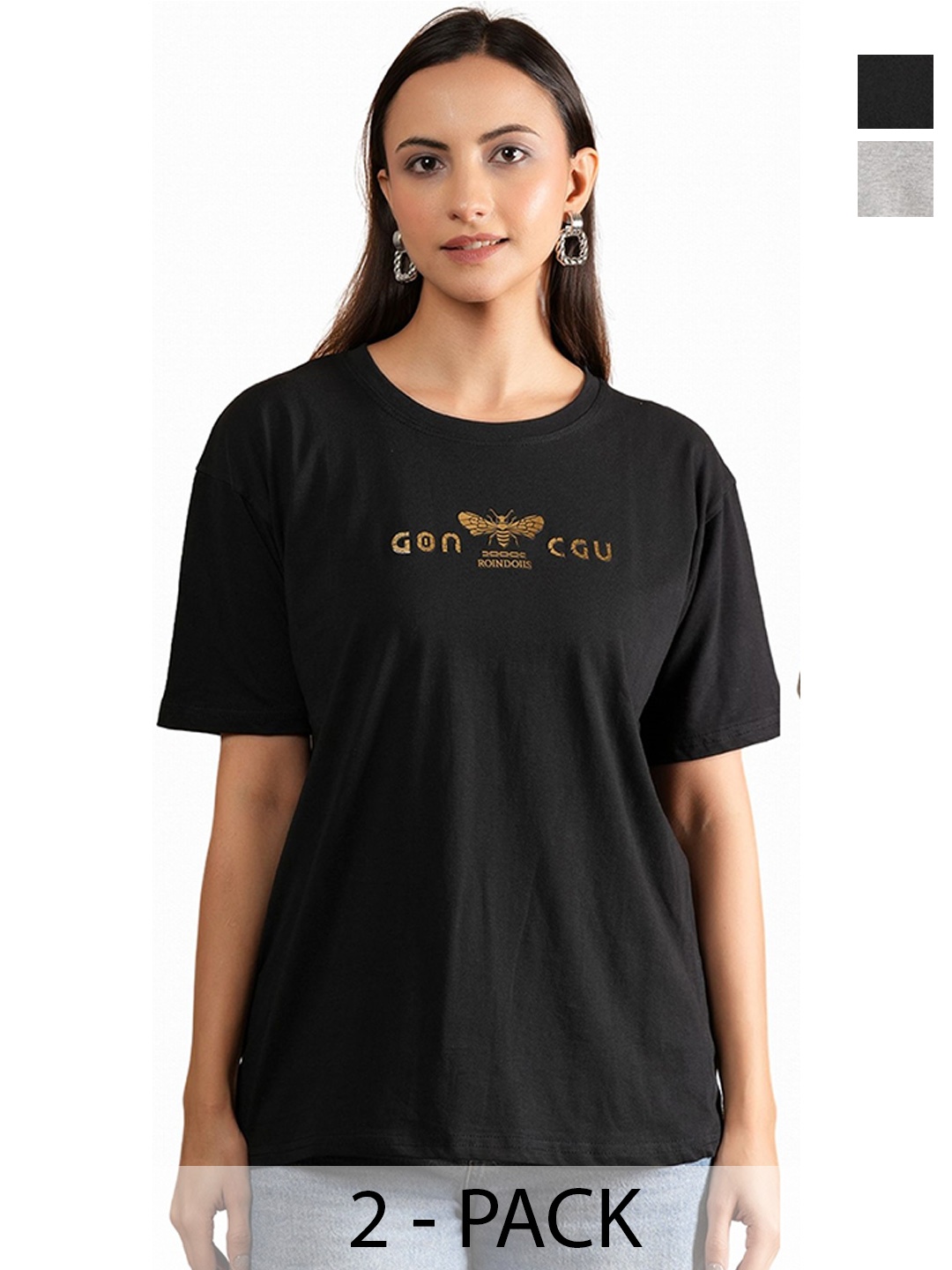 

Metronaut Women Typography 2 Printed T-shirt, Multi
